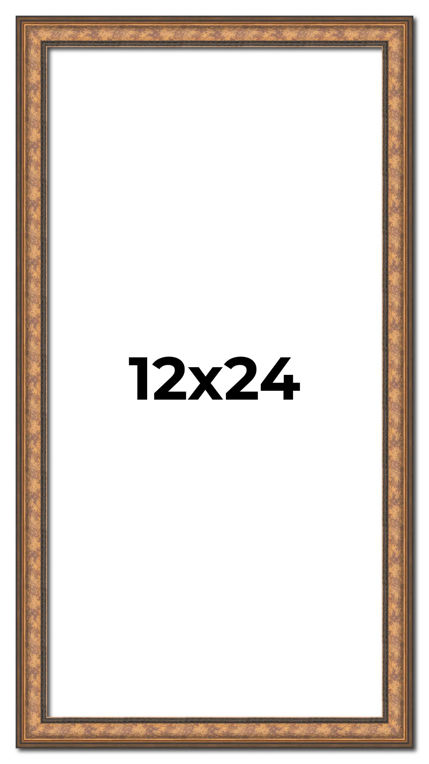 Panoramic Slim Profile Gold Picture Frame - UV Acrylic, Foam Board Backing, Hanging Hardware