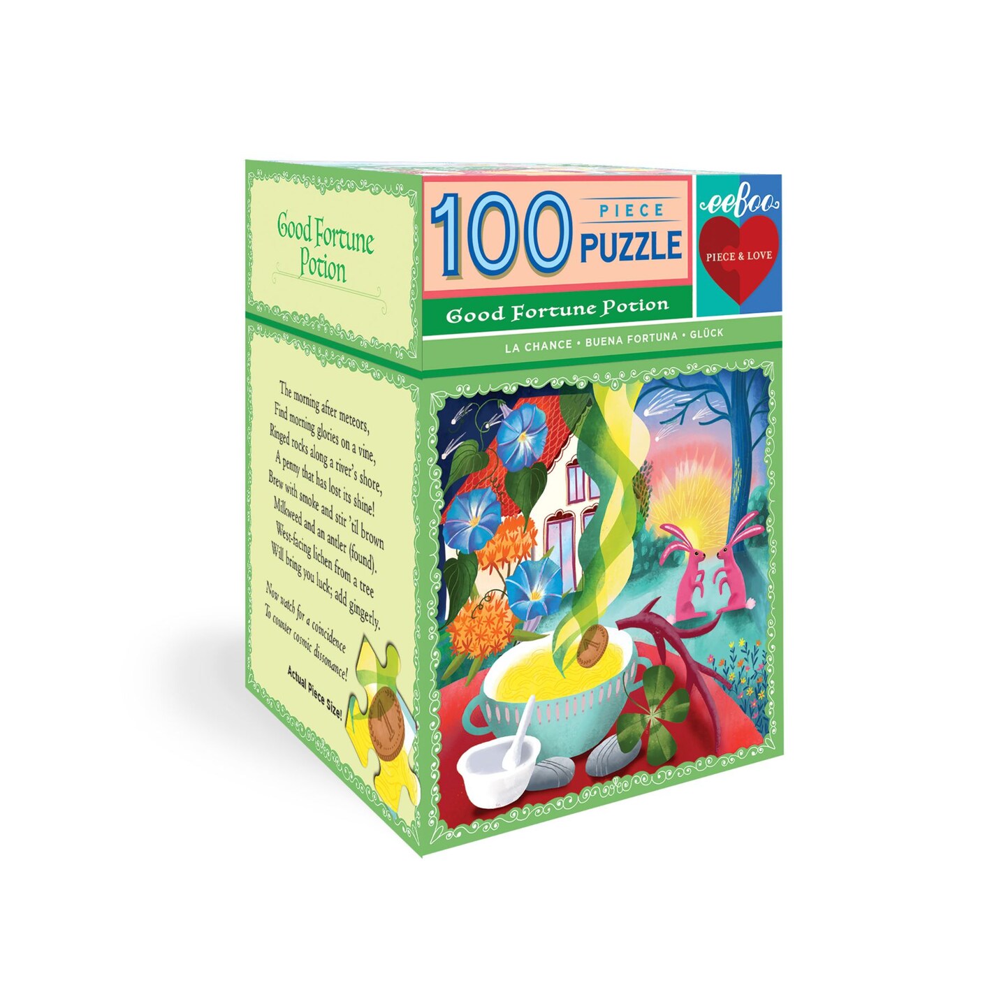 eeBoo Good Fortune Potion 100 Pc Puzzle