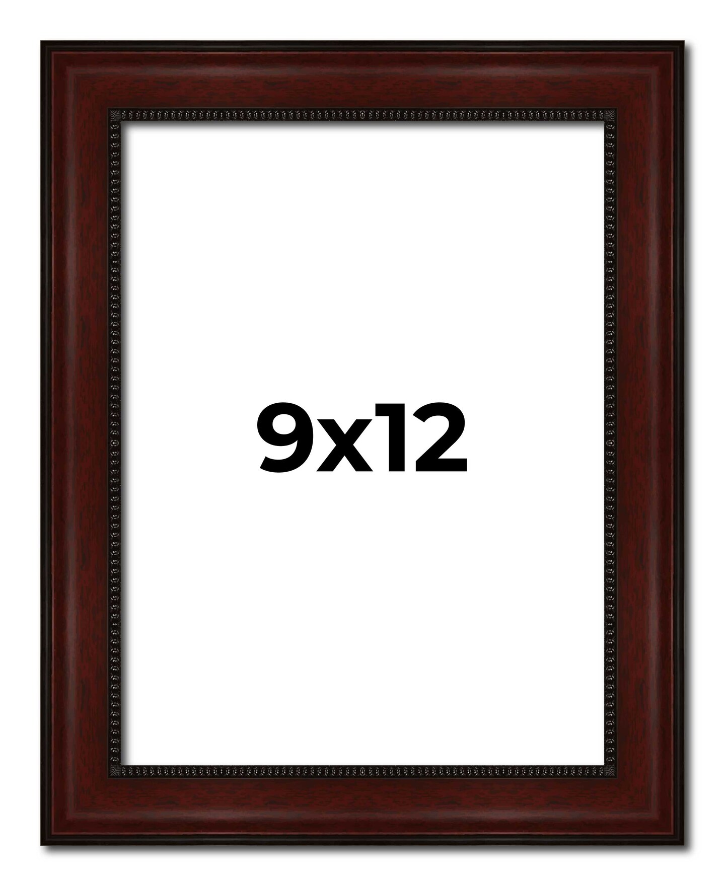9x12 Distressed Brown Picture Frame - UV Acrylic, Foam Board Backing, Hanging Hardware