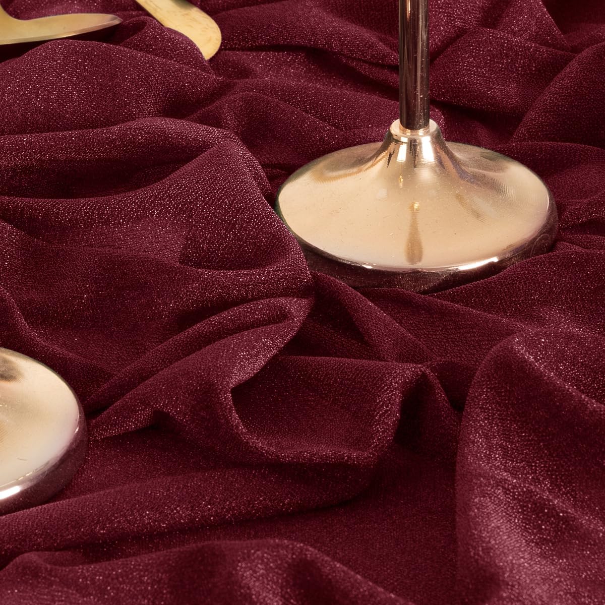 Burgundy Wedding Arch Draping Fabric 1 Panel 29" x 20Ft Christmas Chiffon Outdoor Curtain Backdrop Sheer Arch Drapes for Thanksgiving Wedding Ceremony Party Ceiling Decoration