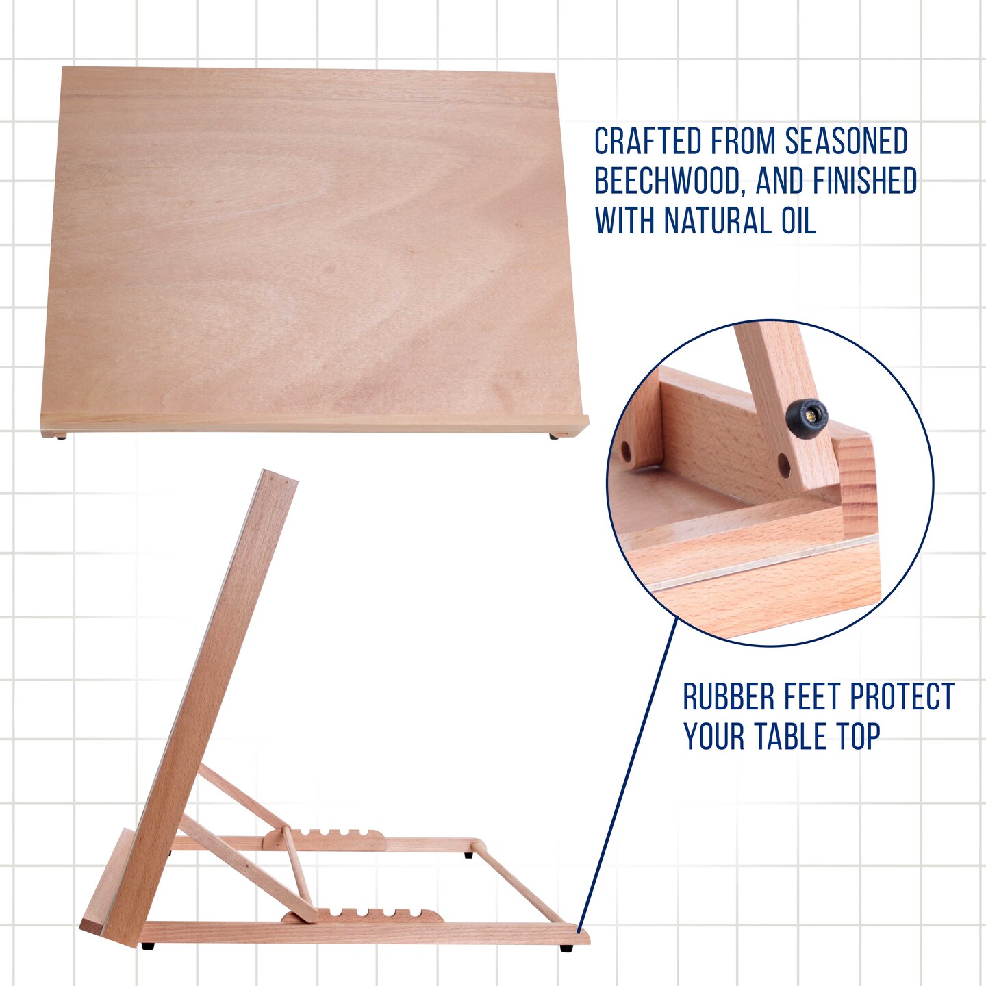 X-Large 25-5/8&#x22; Wide x 19&#x22; Tall (A2) Artist Adjustable Wood Drawing Sketching Board