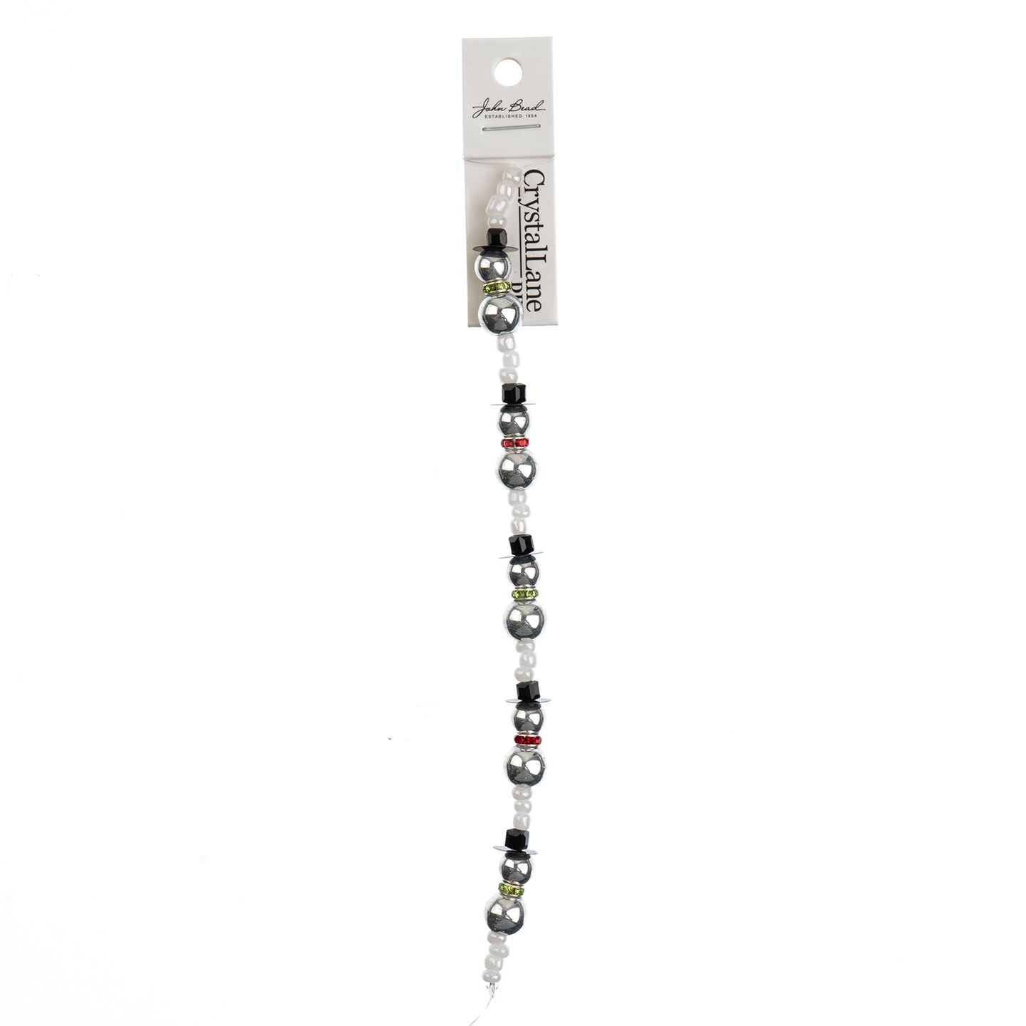 Crystal Lane DIY 7&#x22; Designer Holiday Glass Bead Mix Strand
