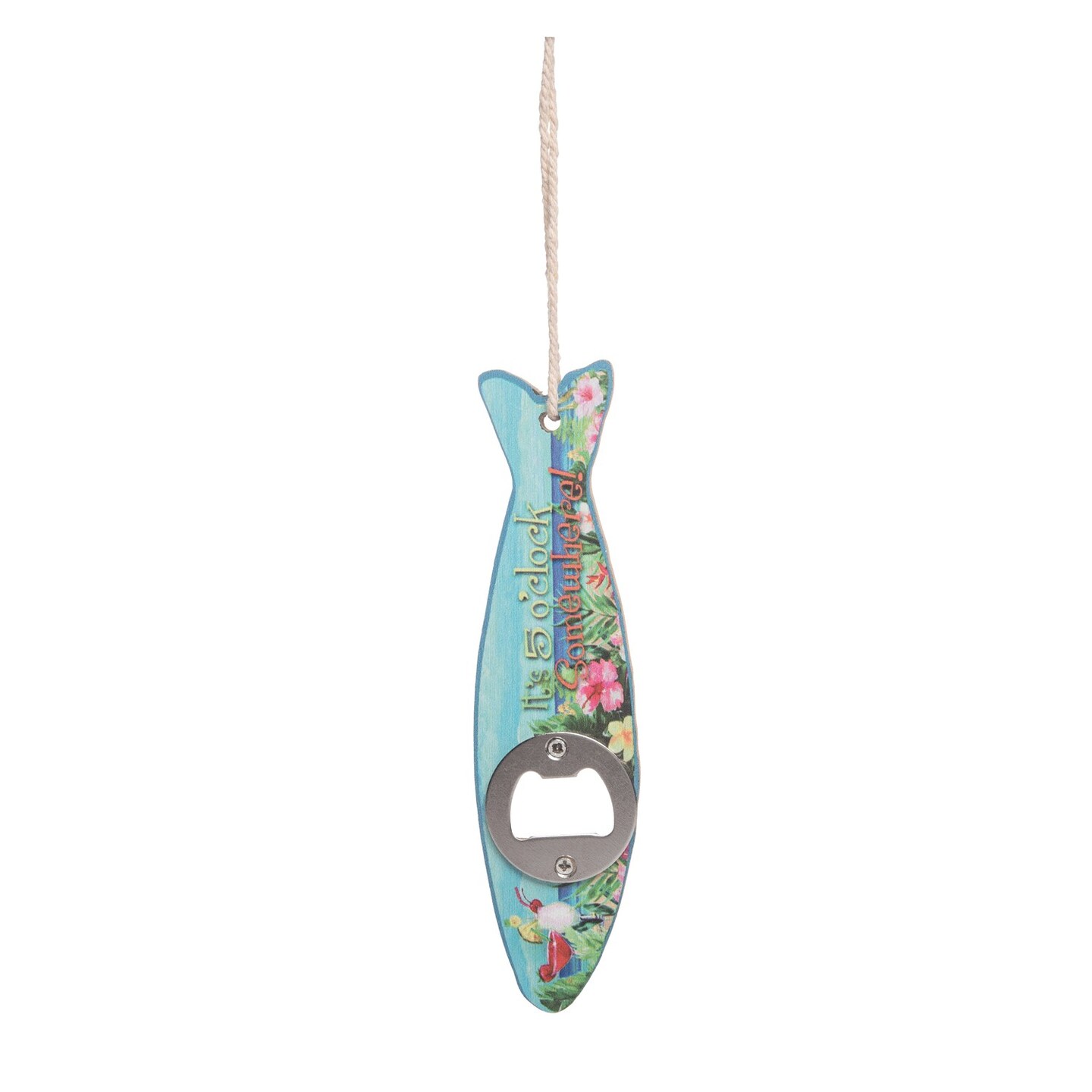 6.7&#x22; MDF FISH SHAPED BEACH BOTTLE OPENER