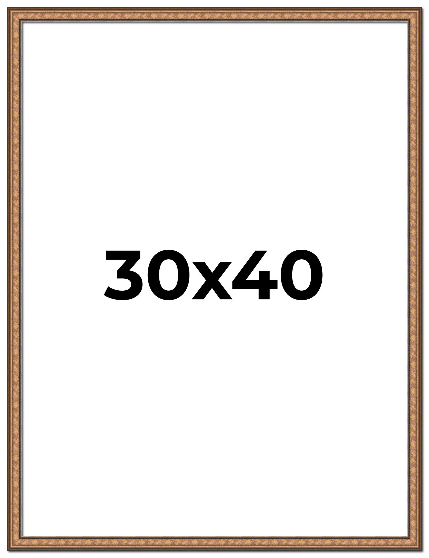 Slim Profile Gold Picture Frame - UV Acrylic, Foam Board Backing, Hanging Hardware