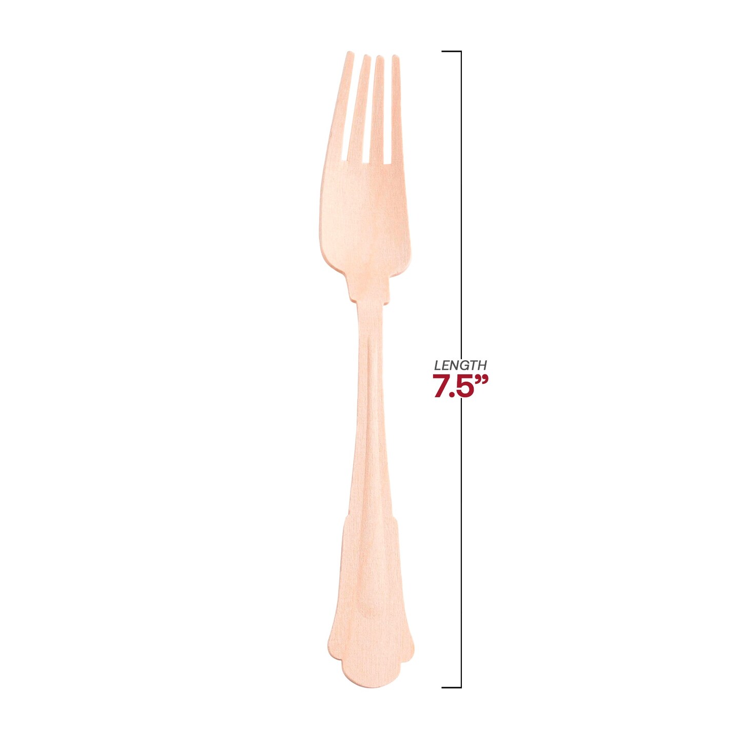 Silhouette Birch Wood Eco Friendly Disposable Dinner Forks (600 Forks)