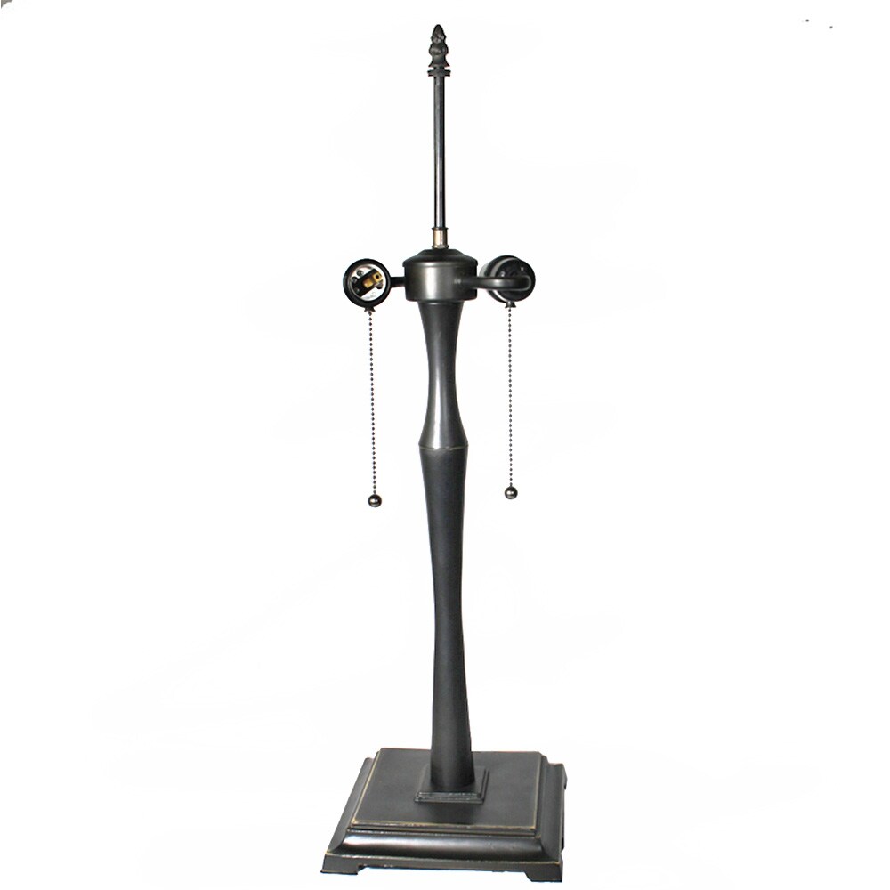 Doric Lamp Base, Antique Bronze Finish With Gold Highlights, Nicely Weighted, 25&#x22; Tall