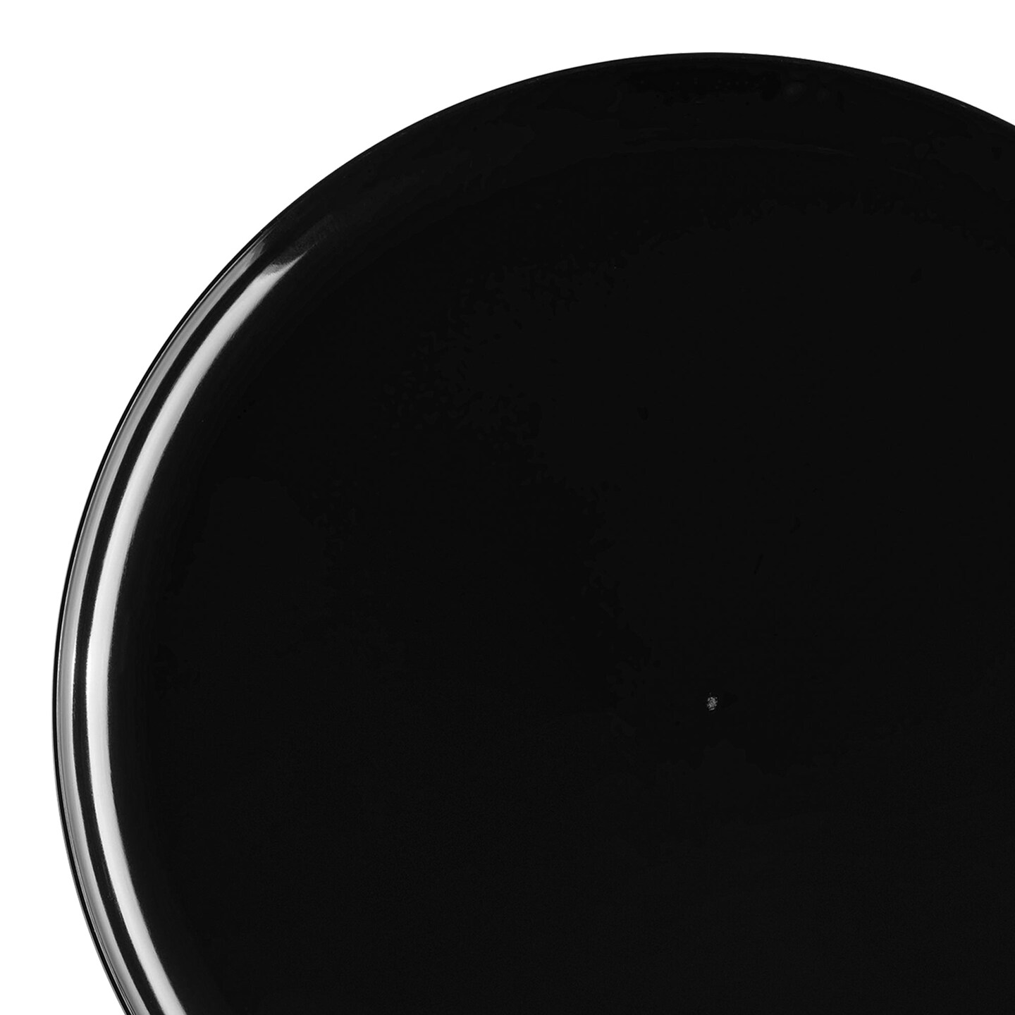 Black Flat Round Disposable Plastic Dinner Plates - 10&#x22; (120 Plates)
