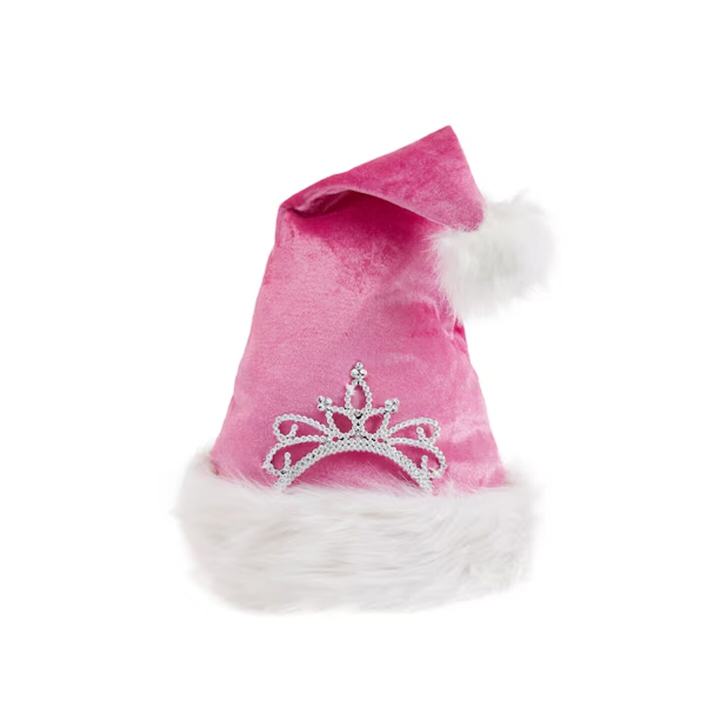 Holiday Living One Size Fits Most Pink Plush Santa Hat