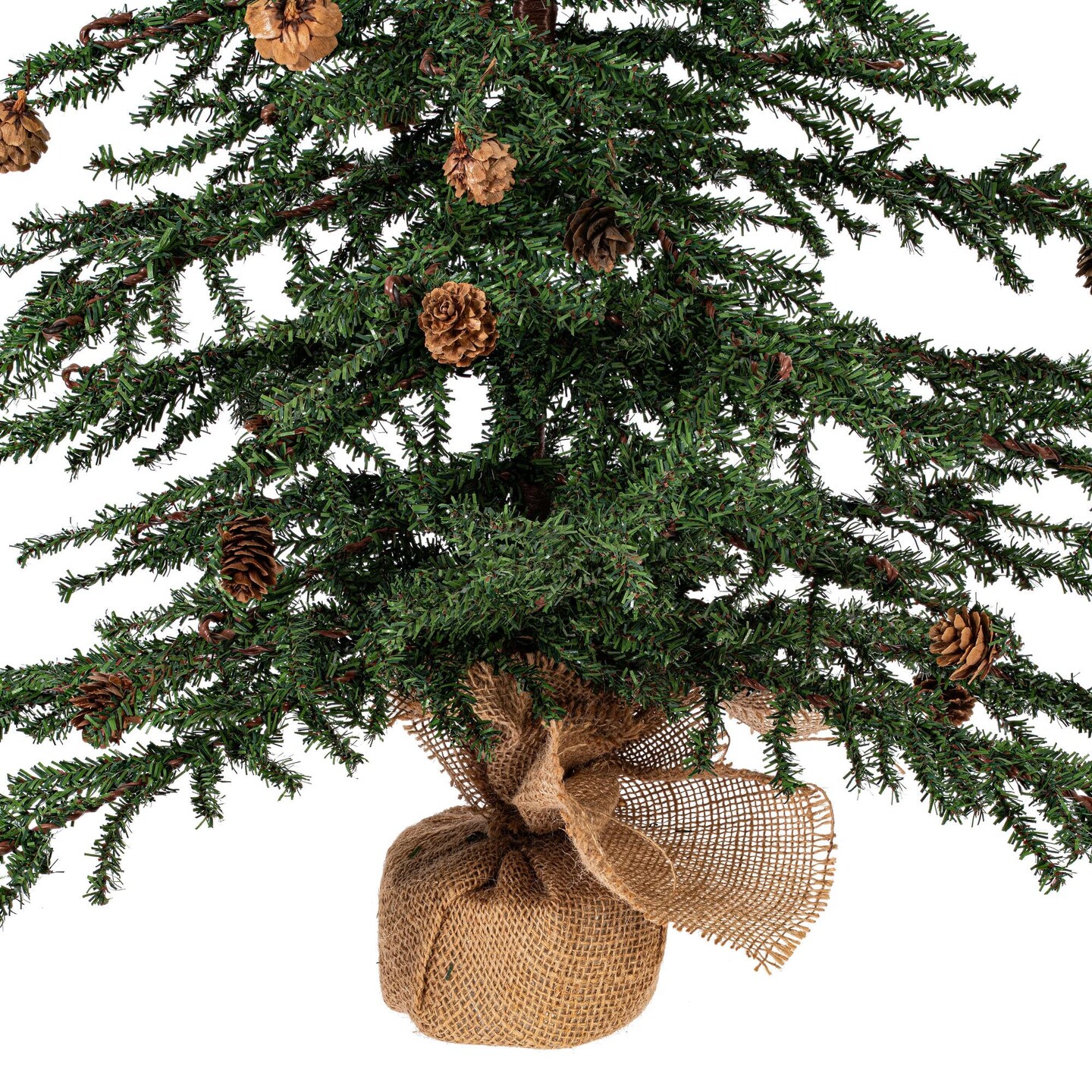 Vickerman 36" Carmel Pine w/Cones 995T Burlap Base - B803925