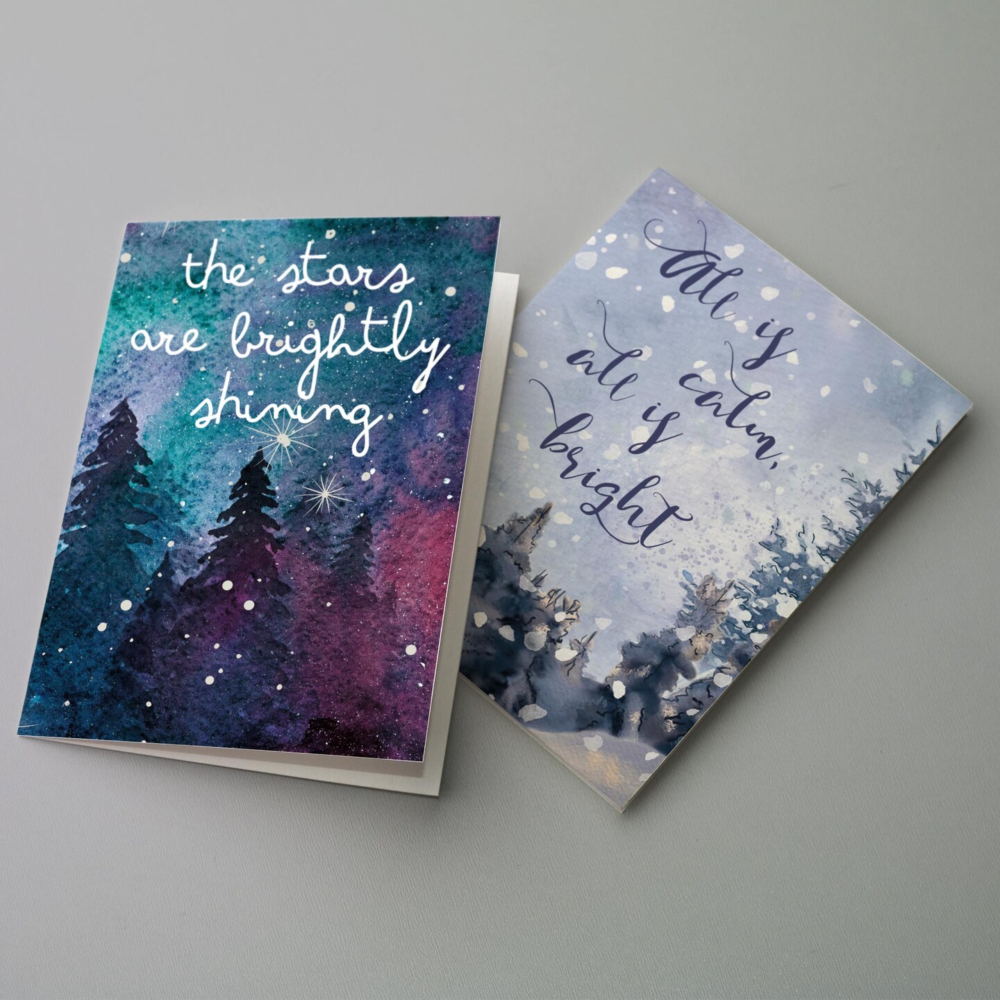 Religious Christmas Carol Cards - 24-Pack Spiritual Holiday Greeting Cards with 6 Inspiring Designs Featuring Beloved Hymns, Blank Inside for Personal Messages - Beautiful Faith-Based Stationery Set for Sharing Holiday Wishes