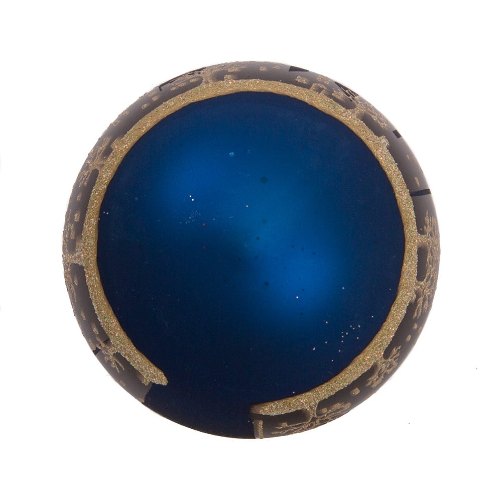 Kurt Adler 60MM NY Santa Skyline Hand Painted Glass Ball Ornament