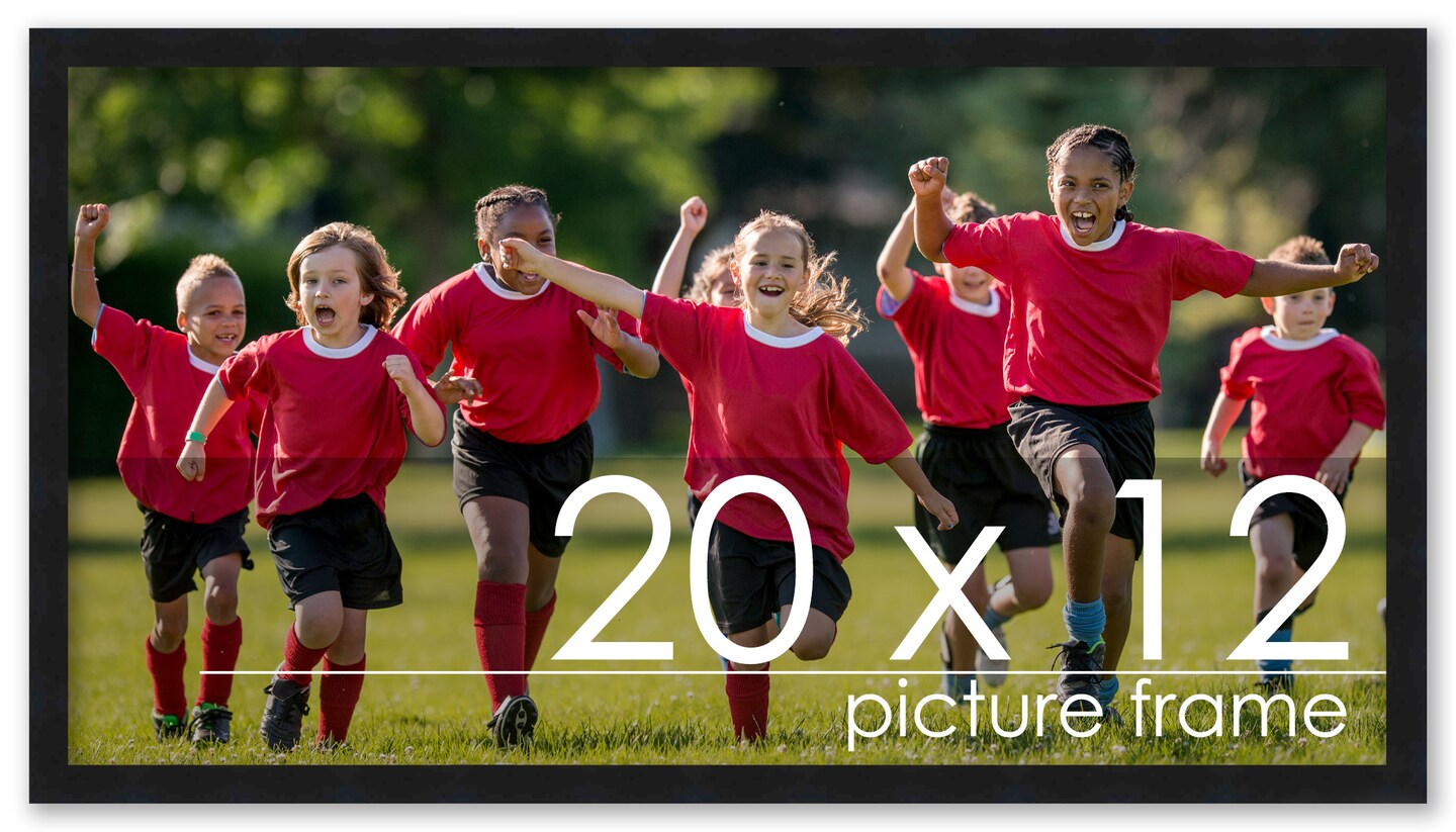 Simple Black Picture Frame - UV Acrylic, Backing Board, Hanging Hardware Included