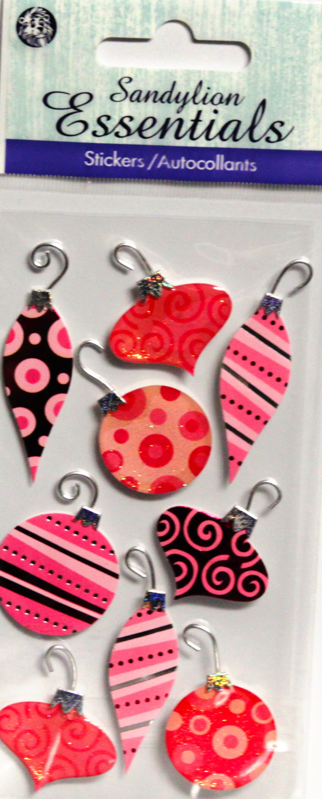 Sandylion Essentials Pink &#x26; Reds Ornaments Dimensional Stickers