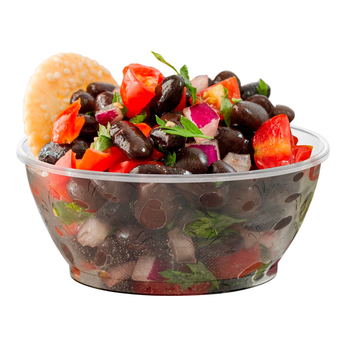 Clear Floral Round Disposable Plastic Soup Bowls - 10 oz. (240 Bowls)