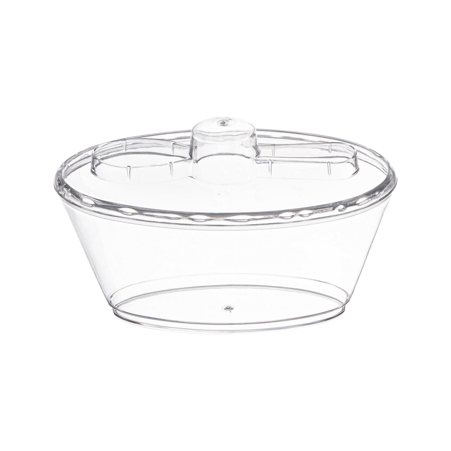 Clear Oval Plastic Mini Cup with Lid and Spoon - 4 oz. (288 Cups)