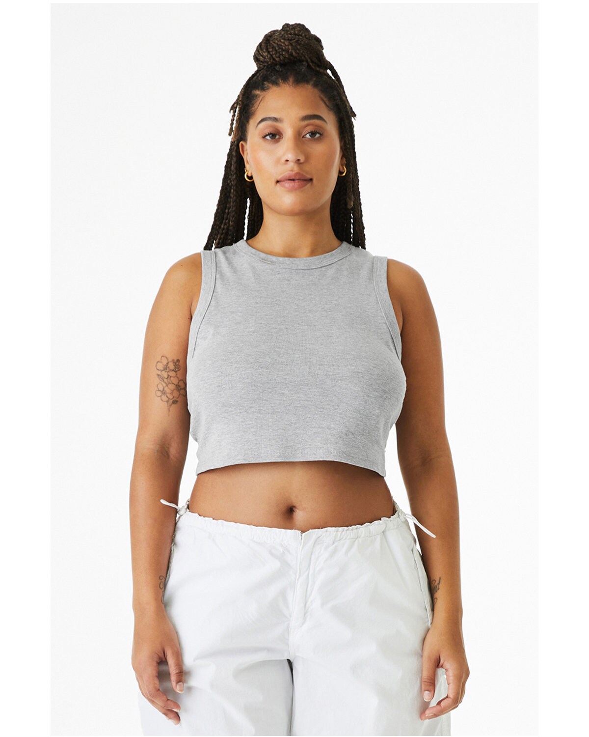 Bella + Canvas&#xAE; Ladies Micro Rib Muscle Crop Tank