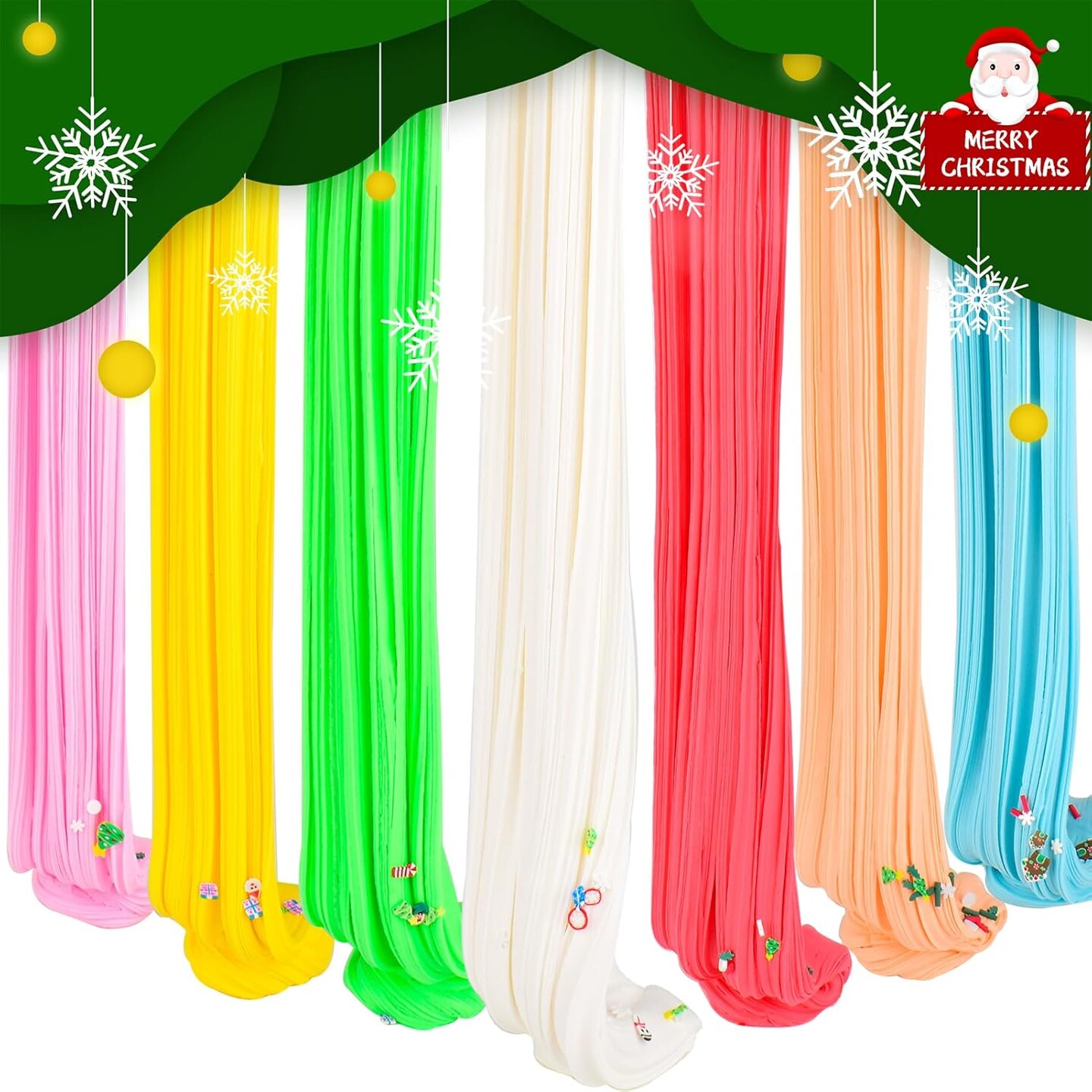 Christmas Slime Kit Advent Calendar - 24 Pack Butter Slime Non-Sticky, Soft, Stretchy, Scented Slime Party Favors for Kids, Perfect for Christmas Stocking Stuffers, Christmas Gifts for Girls Boys