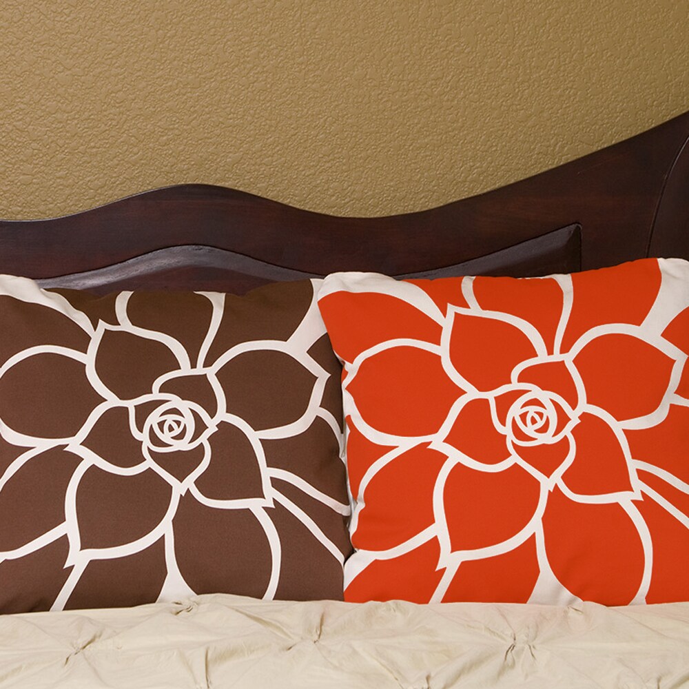 Orange Pillow, Orange and Grey Pillow Cover, Organic Throw Pillows, Tropical Pillow Covers, Asian Pillow Covers, Orange Decorative Pillows product 7