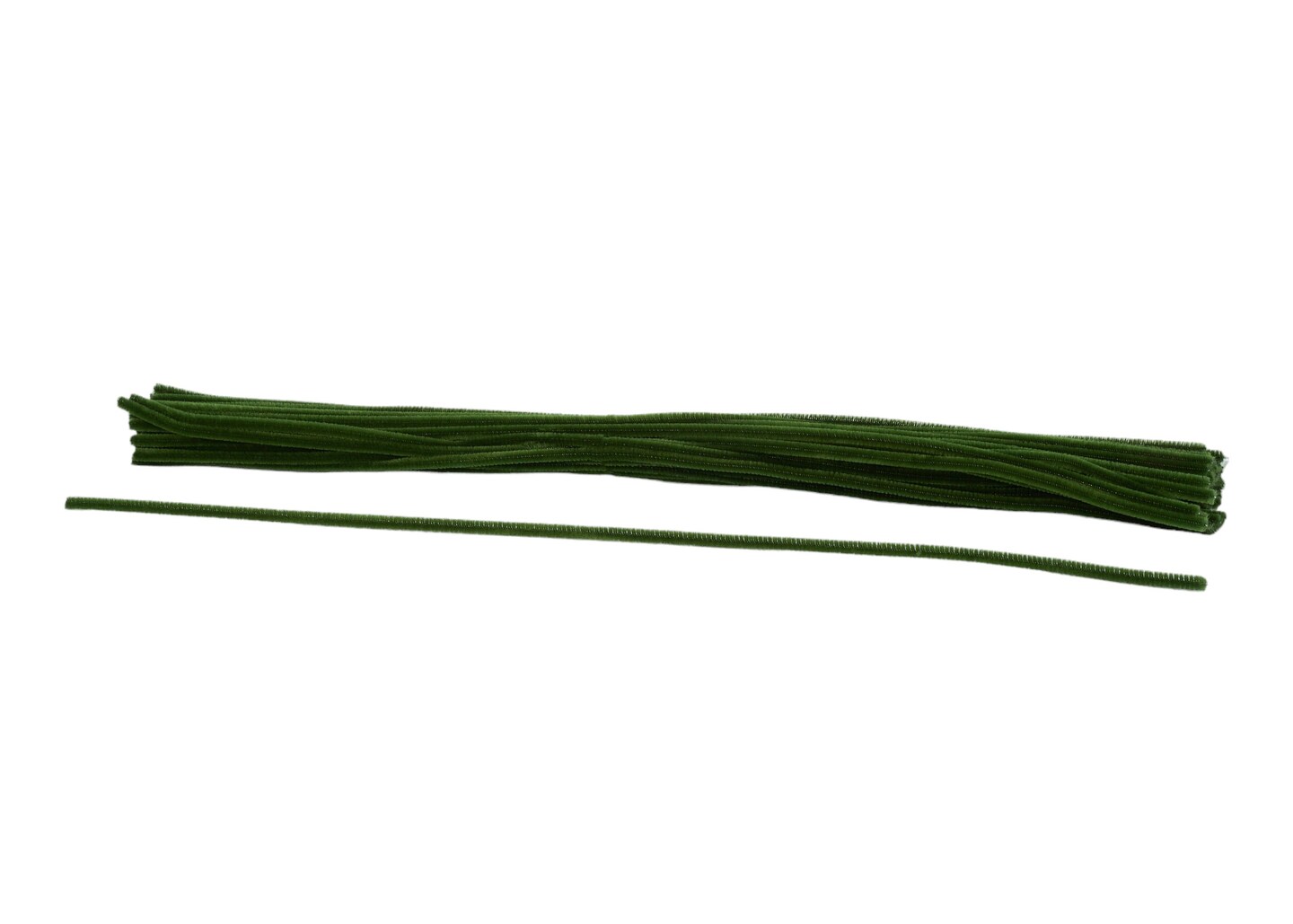 20&#x22; Moss Green Chenille Stems &#x2013; 6MM Pipe Cleaners for Crafts, Wreaths, and DIY Projects (MA200230)