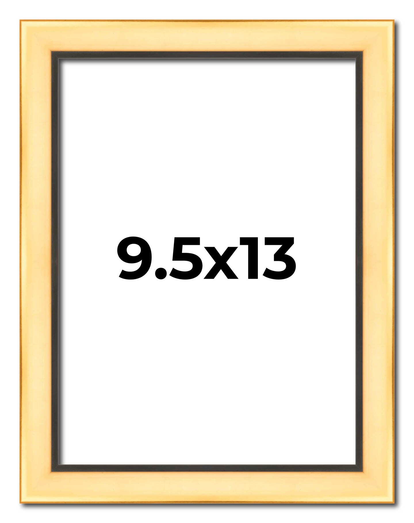 Photo Size Simple Gold Picture Frame - UV Acrylic, Foam Board Backing, Hanging Hardware
