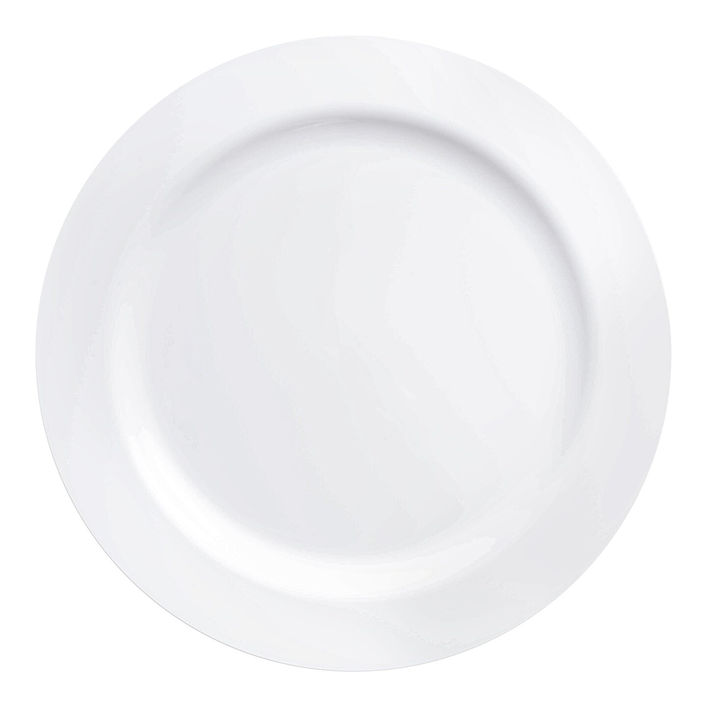 Solid White Economy Round Disposable Plastic Pastry Plates - 6.25" (120 Plates)