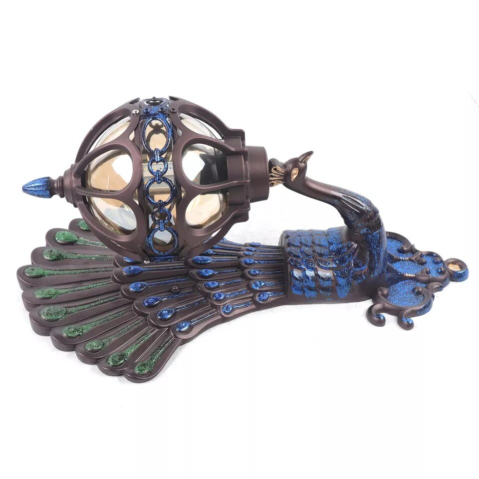 Antique Vintage Peacock Wall Light Fixture Wall Sconce Porch Lamp Waterproof Nof