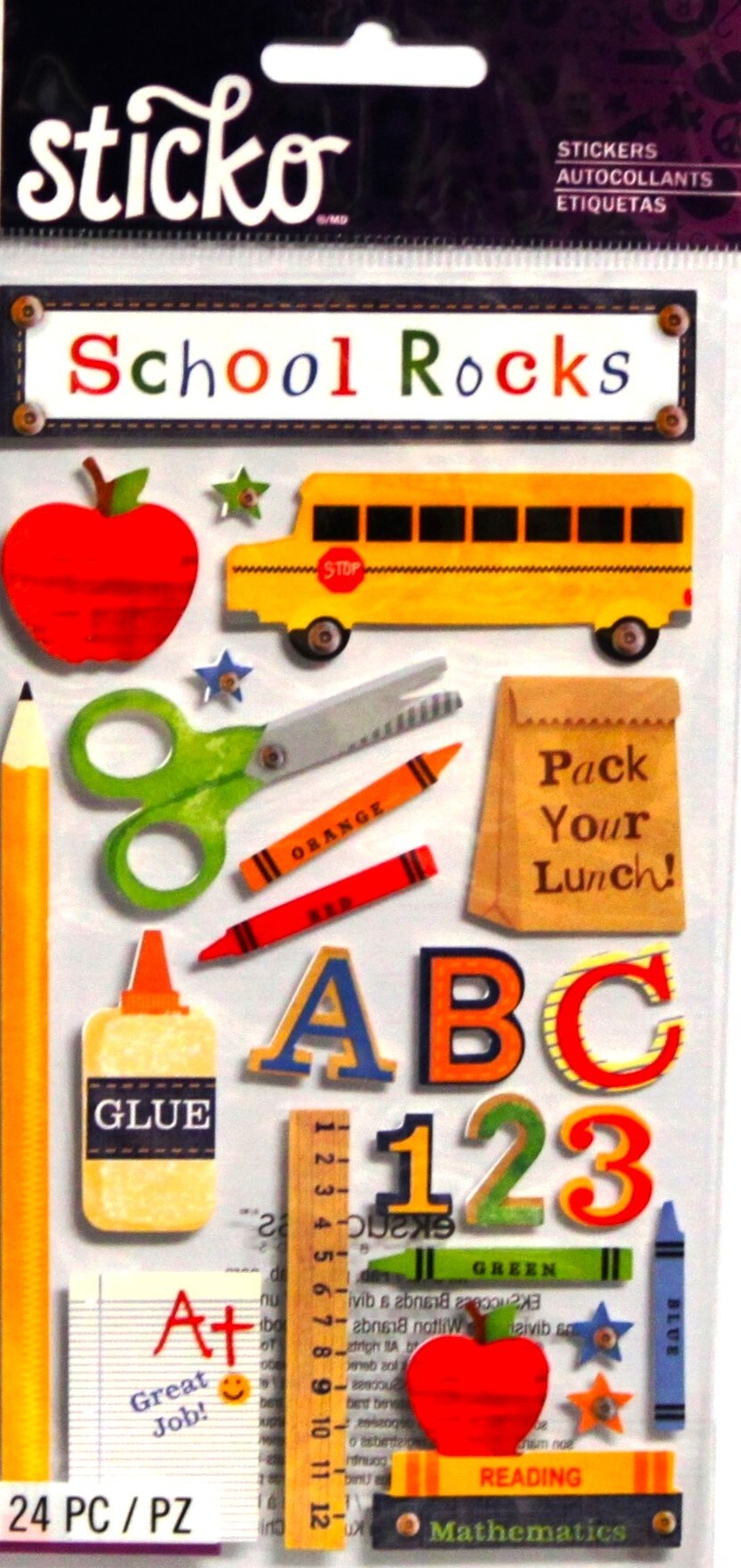 Sticko School Rocks Scrapbook Stickers