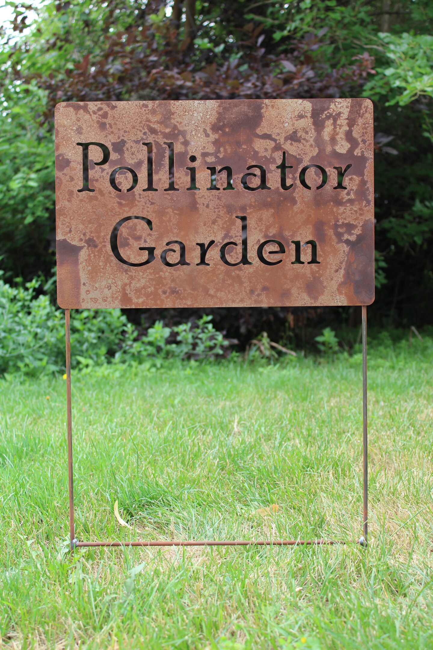 Pollinator Garden Metal Garden Stake Sign 20 to 48 Inches Tall ...
