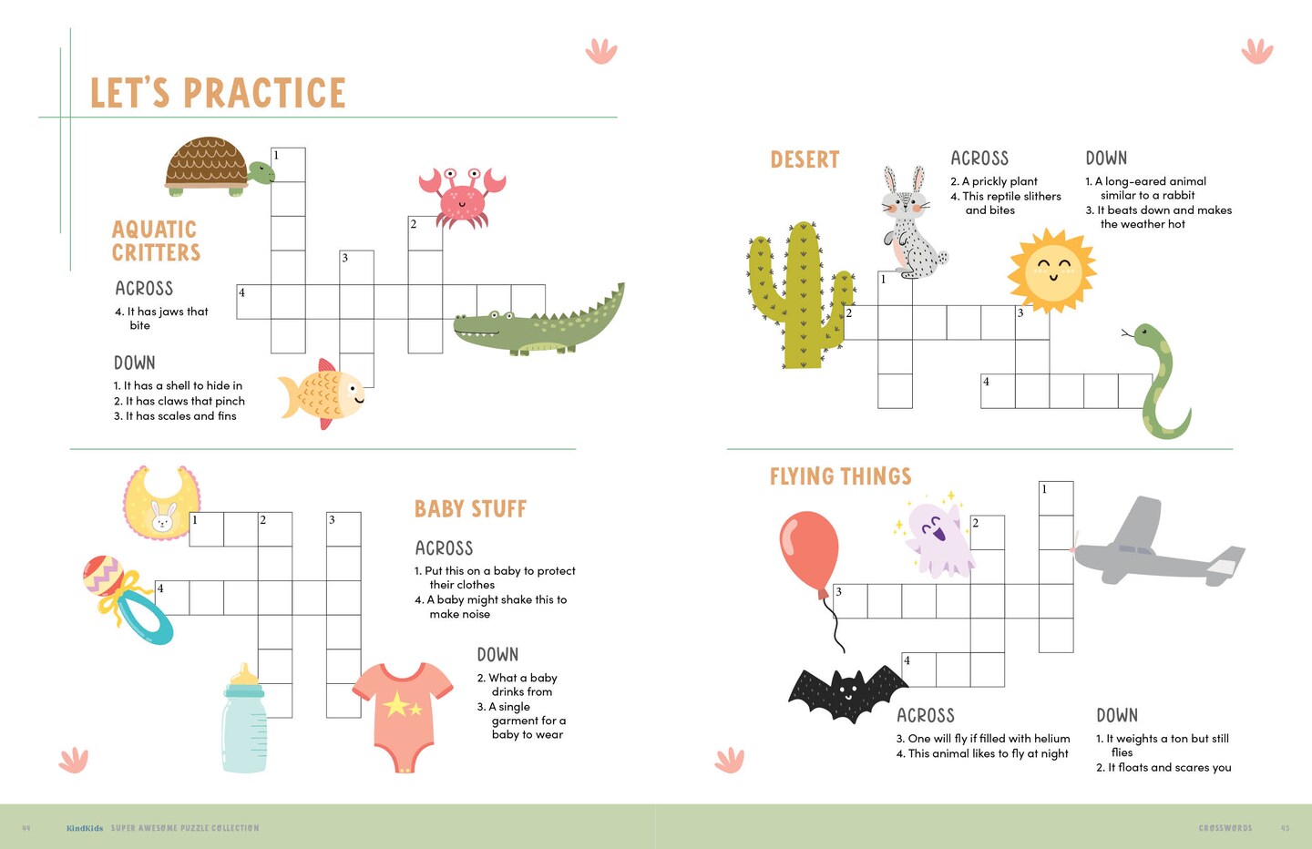 KindKids Super Awesome Puzzle Collection: Over 100 Activities including Crosswords, Word Searches, Match Games, and Word Scrambles