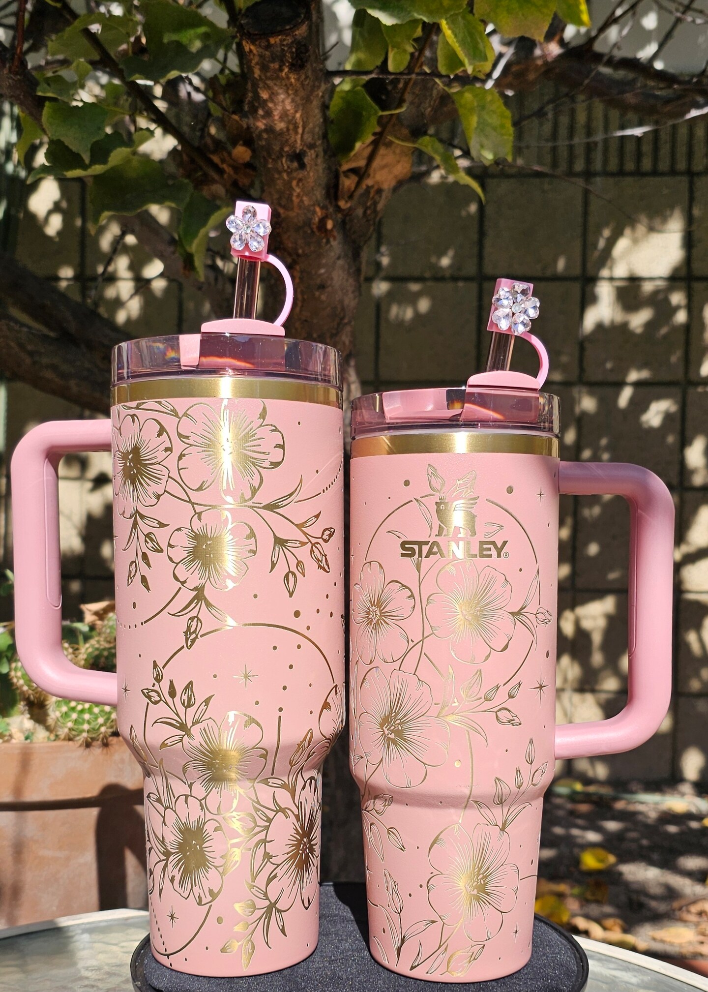 Free Shipping Authentic 30oz 40oz Stanley Antique Pink Boho Floral