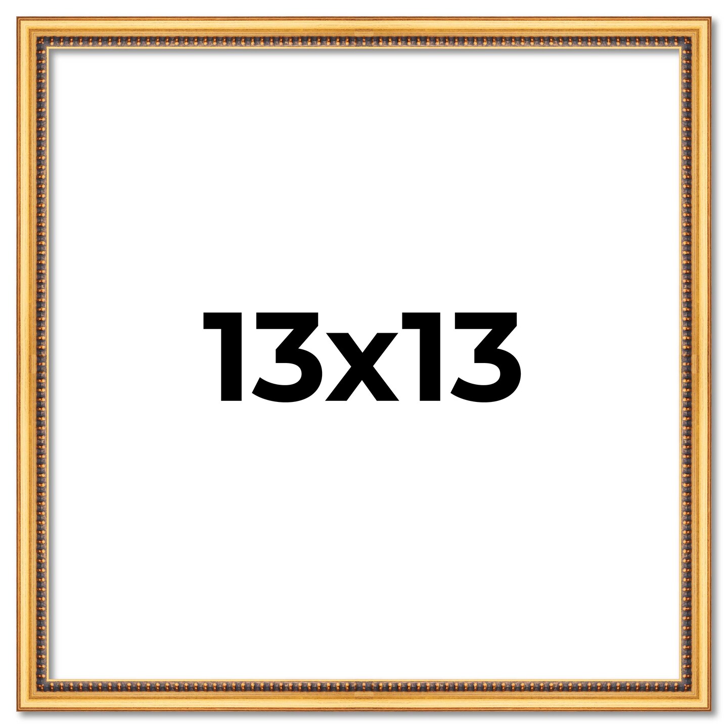 Square Classic Modern Gold Picture Frame - UV Acrylic, Foam Board Backing, Hanging Hardware