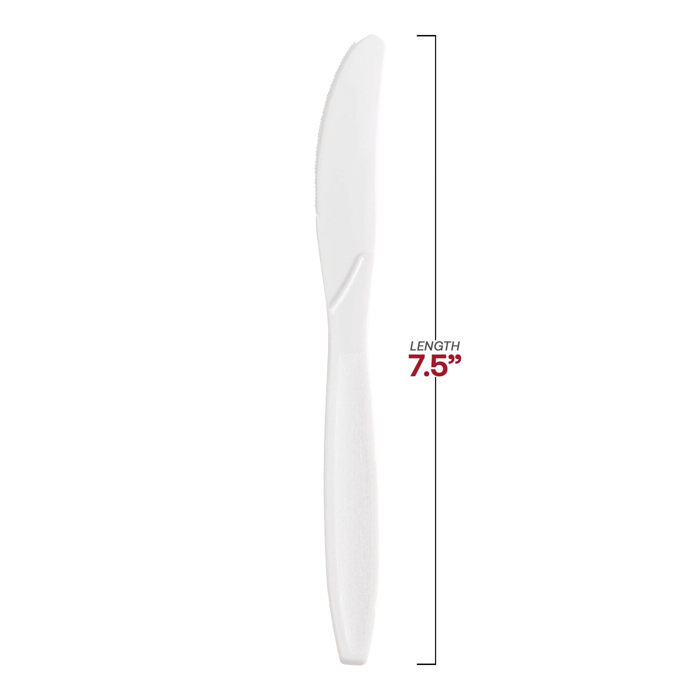 White Plastic Disposable Knives (1000 Knives)