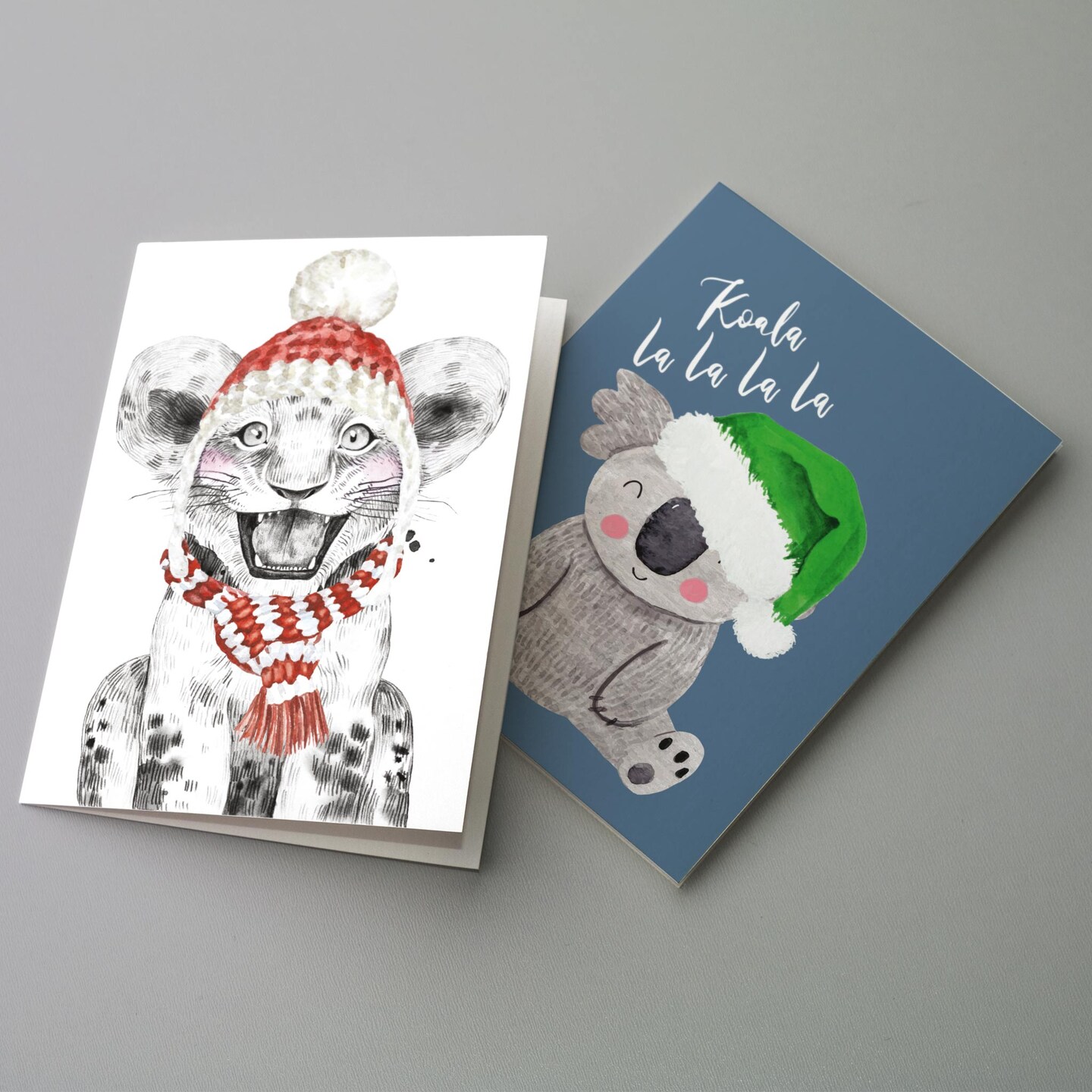 Kid-Friendly Christmas Cards - 24-Pack Fun Holiday Greeting Cards with 12 Playful Animal and Astronaut Designs, Perfect for Sharing Merry Christmas &#x26; Happy Holiday Wishes, Blank Inside for Personalized Messages - Whimsical and Cheerful Stationery Set