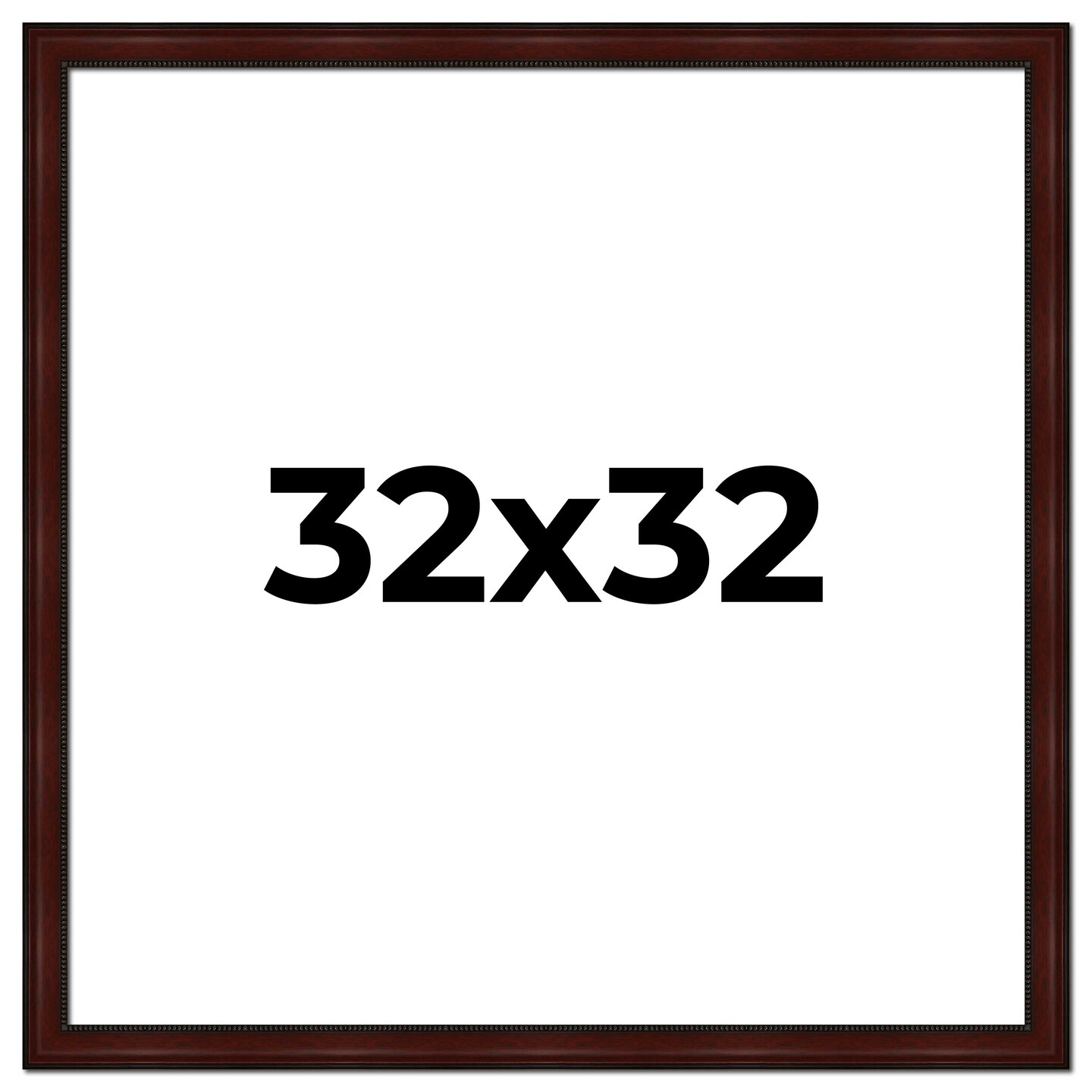 Square Distressed Brown Picture Frame - UV Acrylic, Foam Board Backing, Hanging Hardware