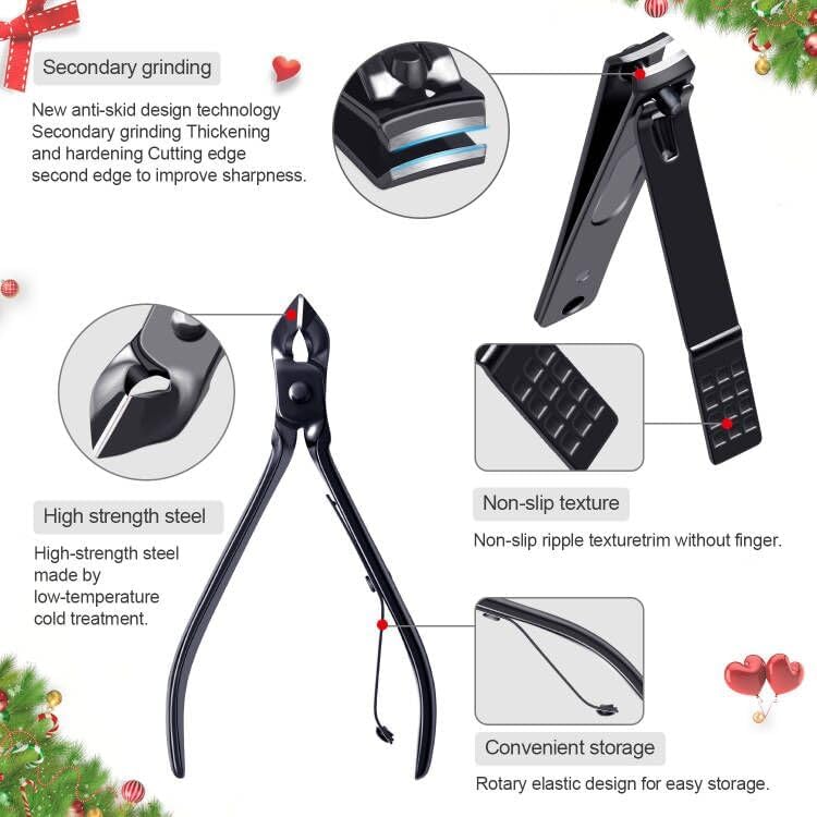 Nail Clippers for Men, Stocking Stuffers for Adults, Manicure Kit Gift for Christmas, Nail Grooming Kit with Women Stocking Stuffers for Christmas, Stocking Stuffers for Men