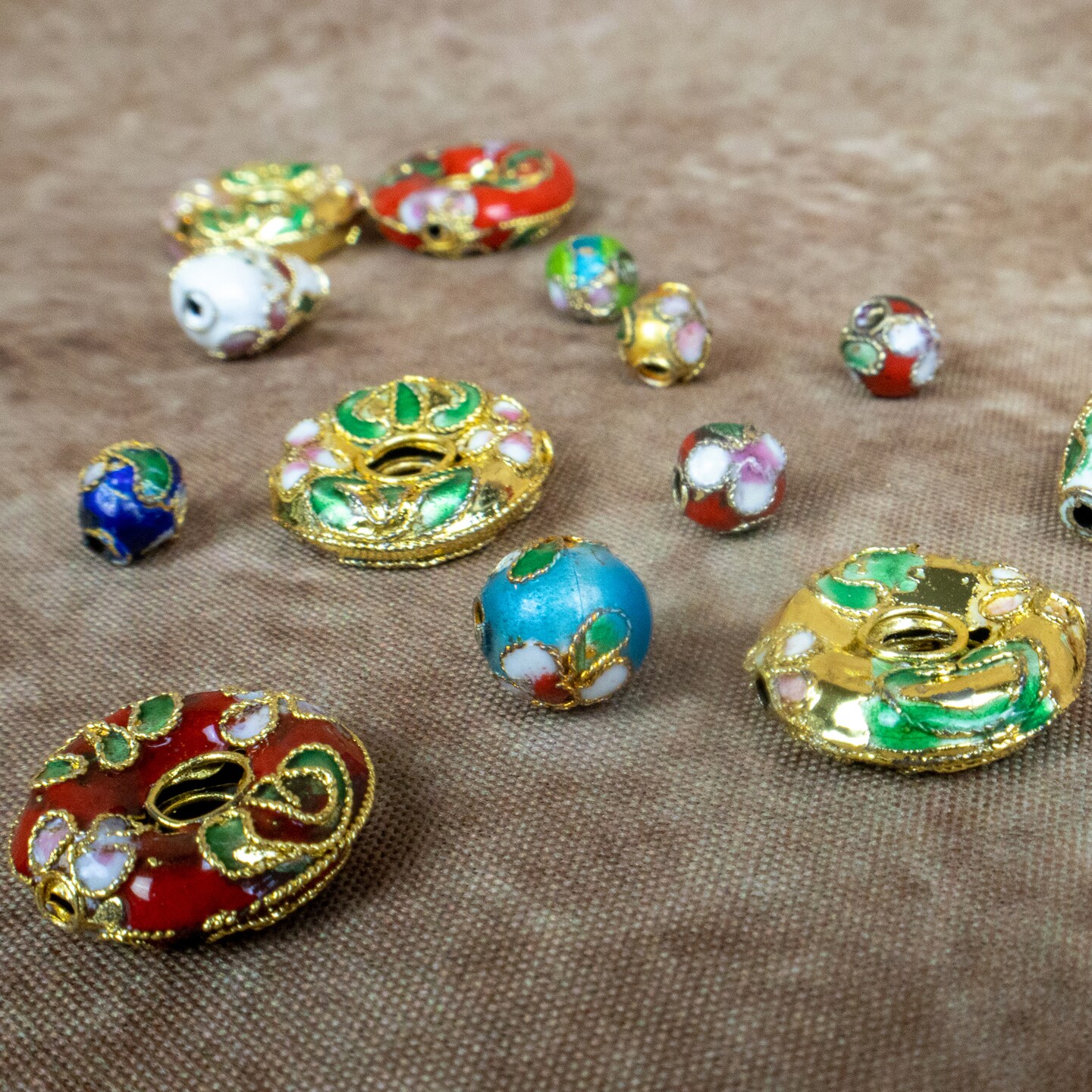 Cloisonne Beads  Pack of  14