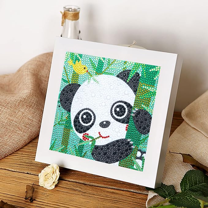 6 Pack 5D Diamond Painting Kits for Kids Beginners with Full Drill Cute Animals Diamond Art Kits, DIY Large Gem Art for Children Ages 6-7-8-9-12, Home Wall Decor 6x6 Inch