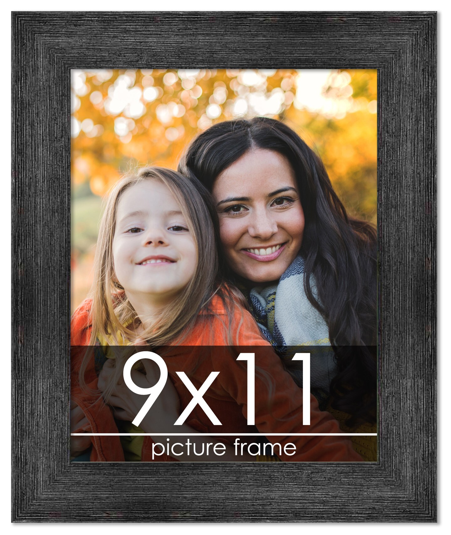 Photo Size Contemporary Black Frame - UV Acrylic, Foam Board Backing, Hanging Hardware