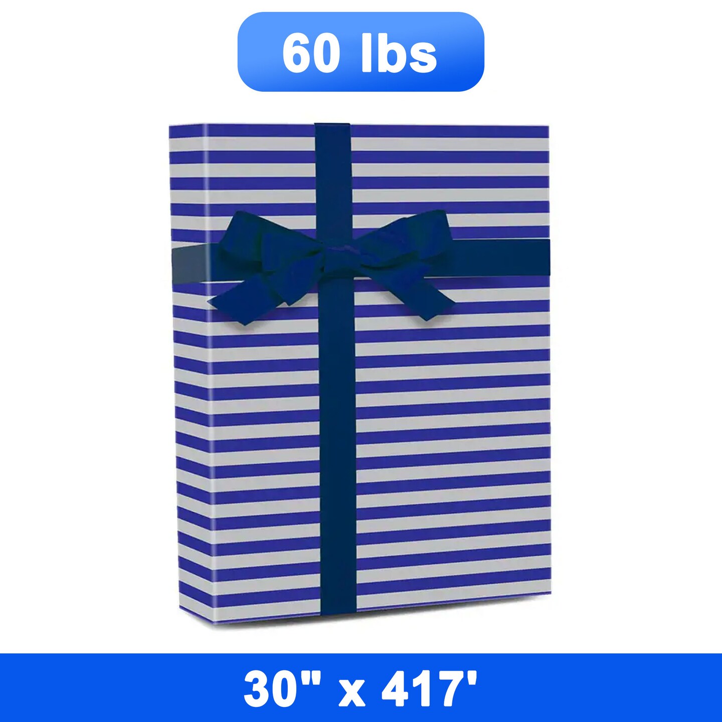 Striped Wrapping Paper 30&#x22; x 417&#x22; Roll 60 lbs