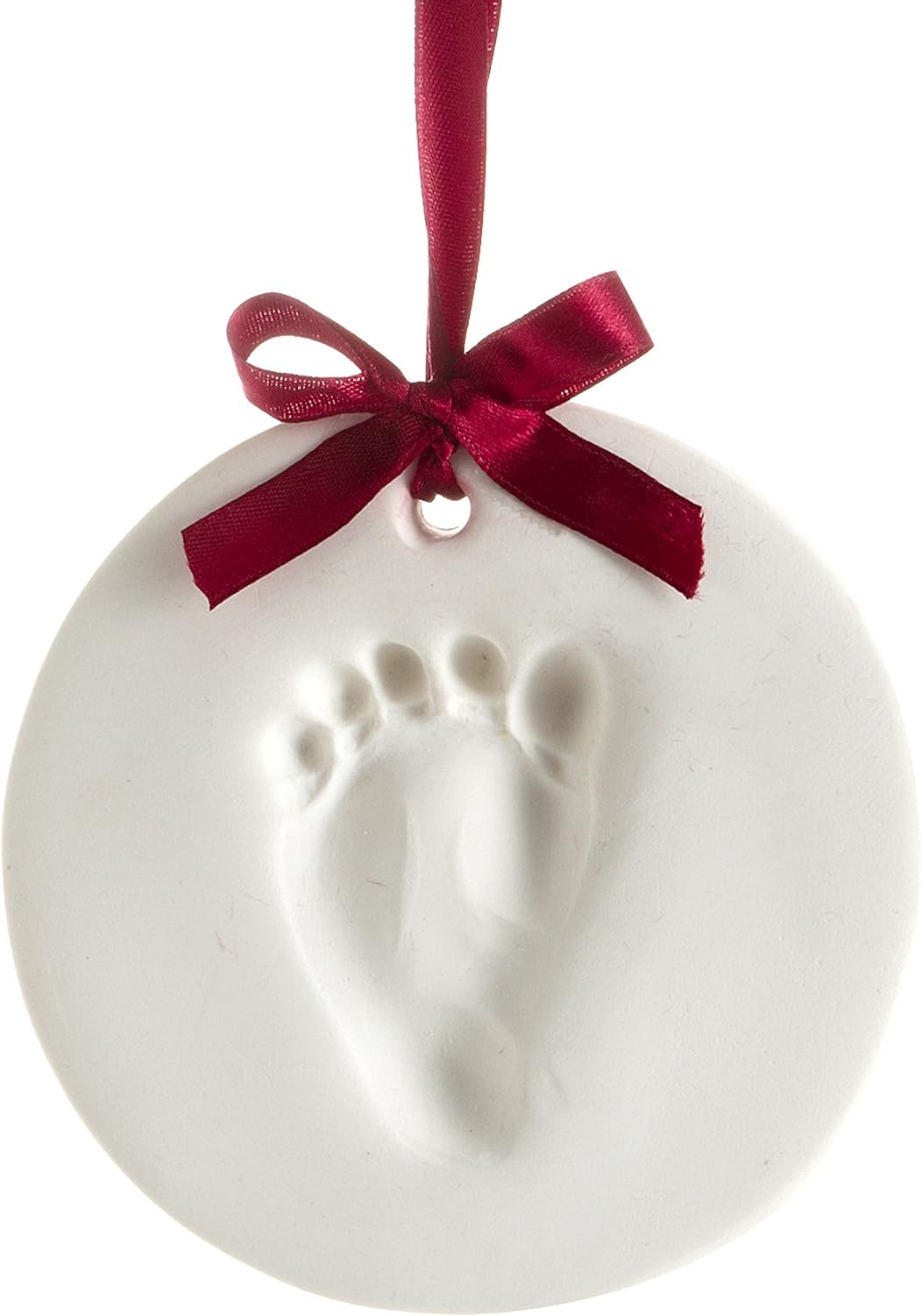 Babyprints Christmas Ornament, Baby's First Christmas Holiday Keepsake, Newborn Handprint or Footprint Clay Kit, Easy No-Bake DIY Clay Impression, Gender-Neutral Christmas Baby Gift