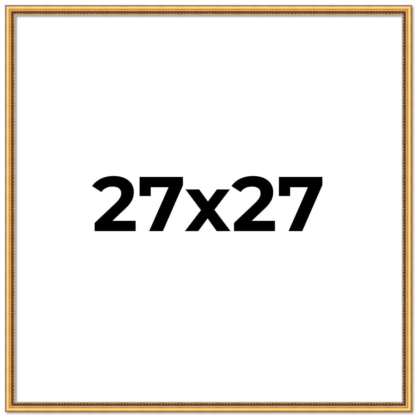 Square Classic Modern Gold Picture Frame - UV Acrylic, Foam Board Backing, Hanging Hardware