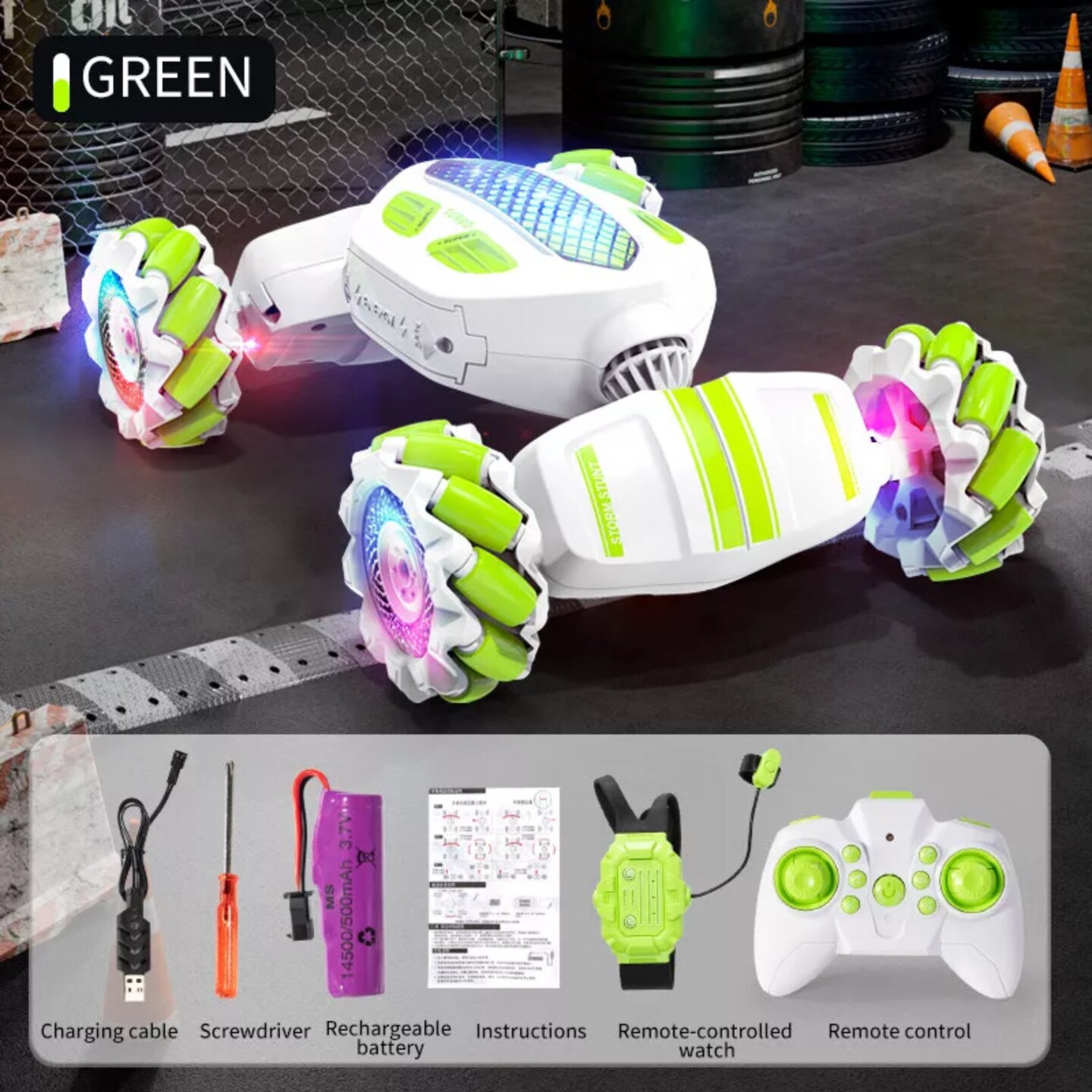 Kitcheniva Off Roader Remote Control Car RC Stunt 4WD Hand Gesture Sensing Toy Gift
