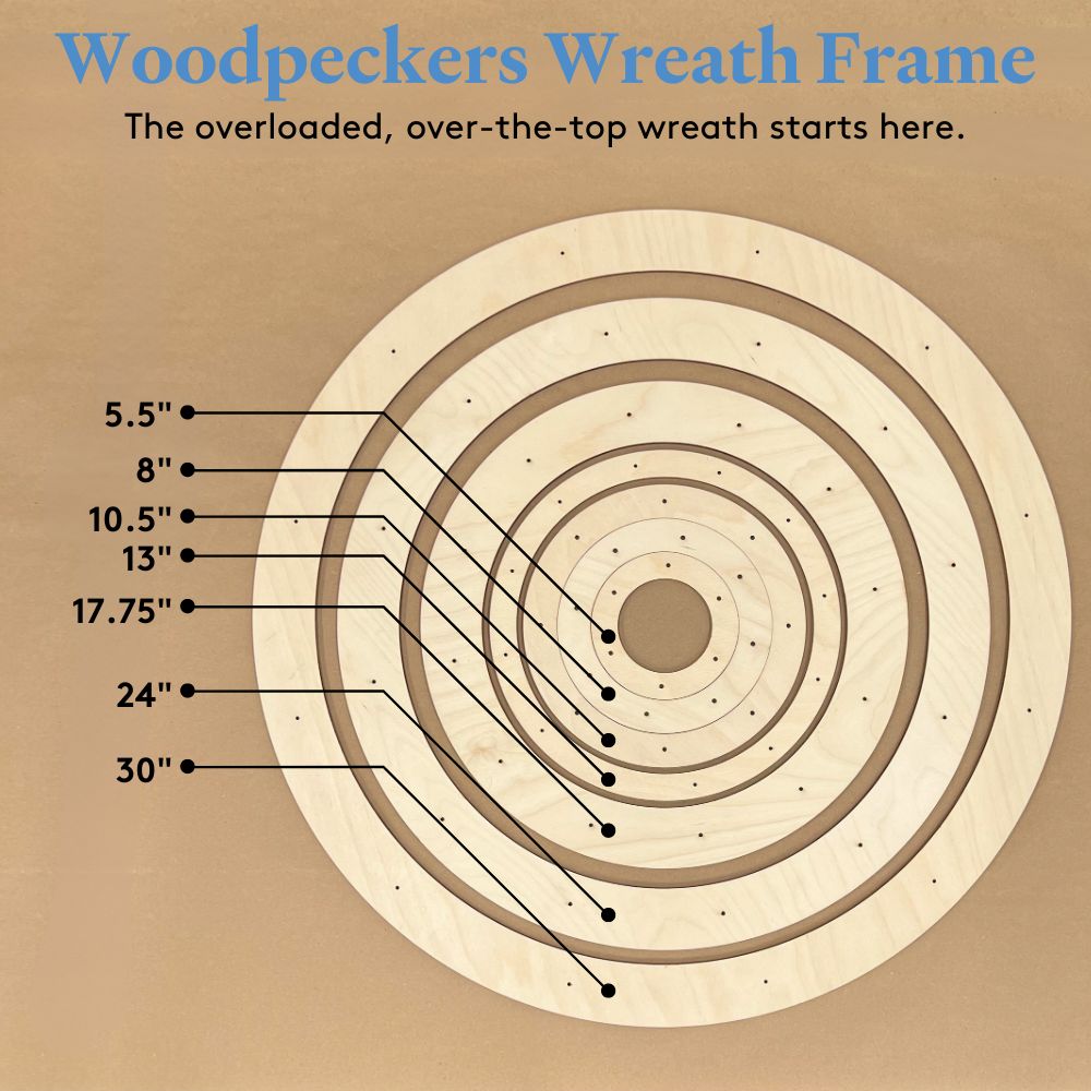 Wood Wreath Form, Multiple sizes available, Wood Rings for Crafts &#x26; Door Wreath | Woodpeckers