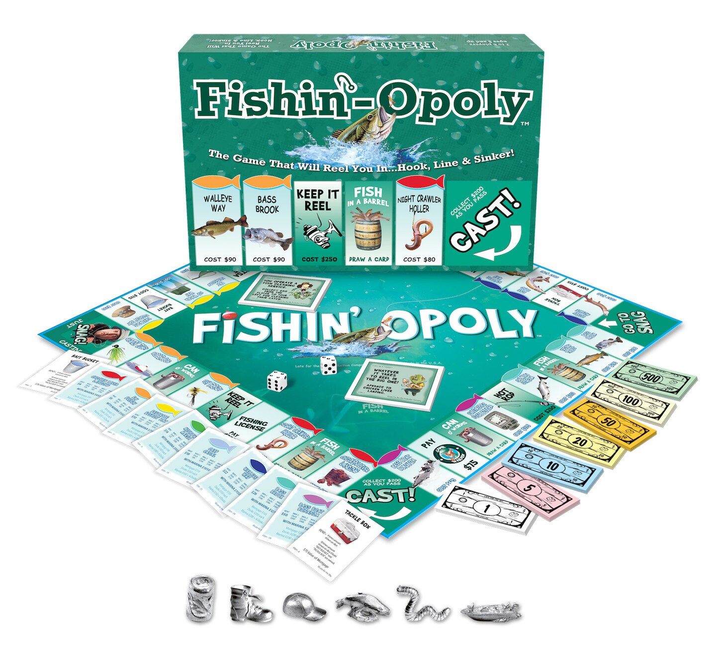 Late for the Sky: Fishin&#x27;-Opoly Monopoly Board Game