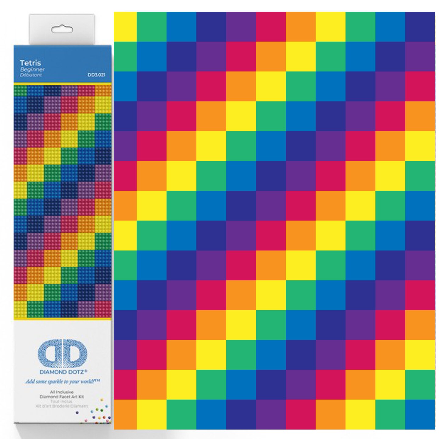 Diamond Dotz Tetris Diamond Painting Kits for Adults - Diamond Art Kits a Relaxing Creative Craft Kit with Dotz Gems Ki8x8