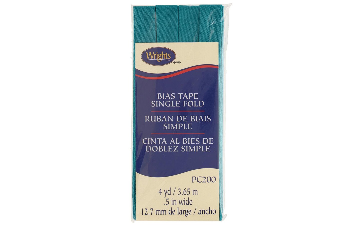 Wrights Bias Tape Single Fold 4yd Mediterranean