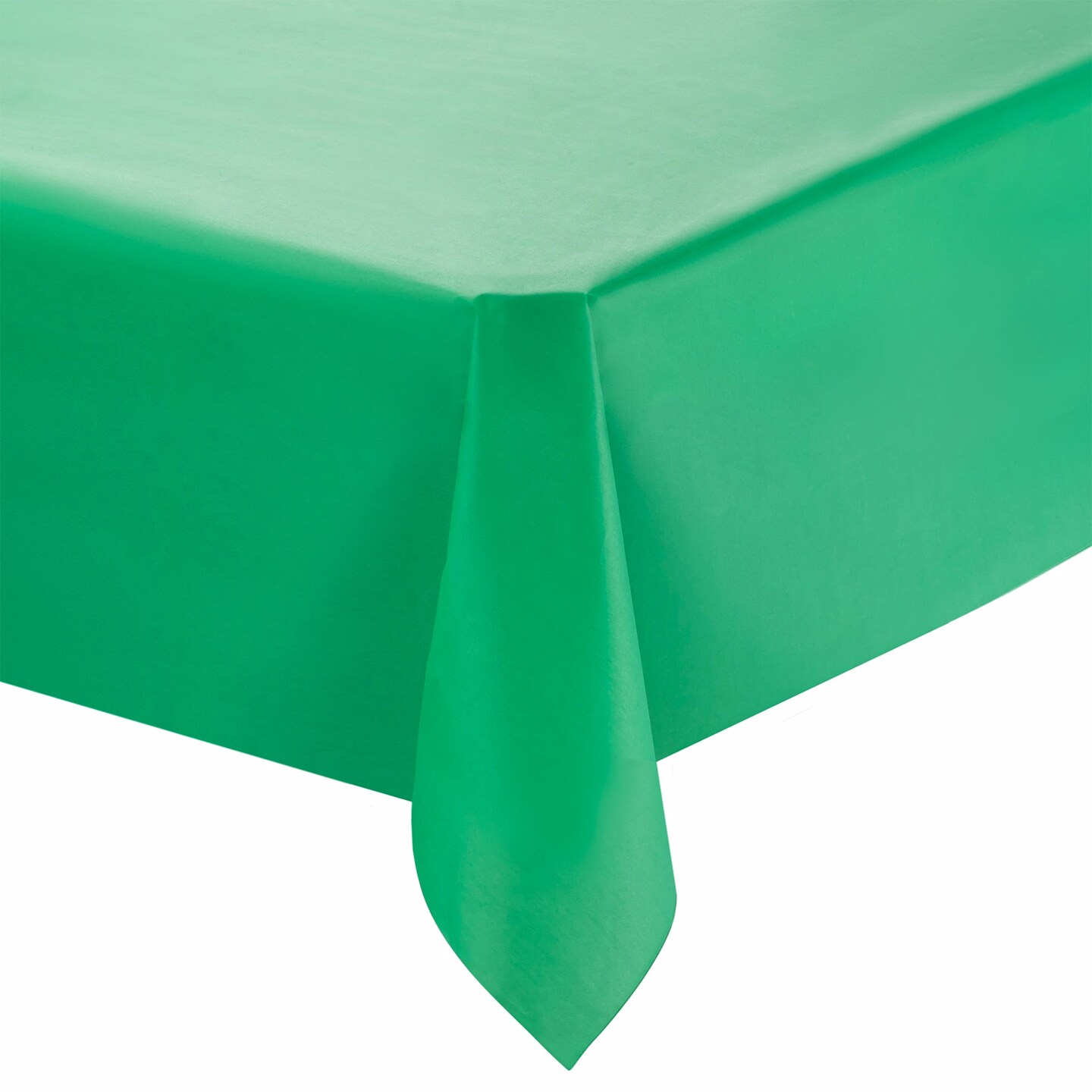 Hunter Green Rectangular Disposable Plastic Tablecloths - 54&#x22; x 108&#x22; (96 Tablecloths)