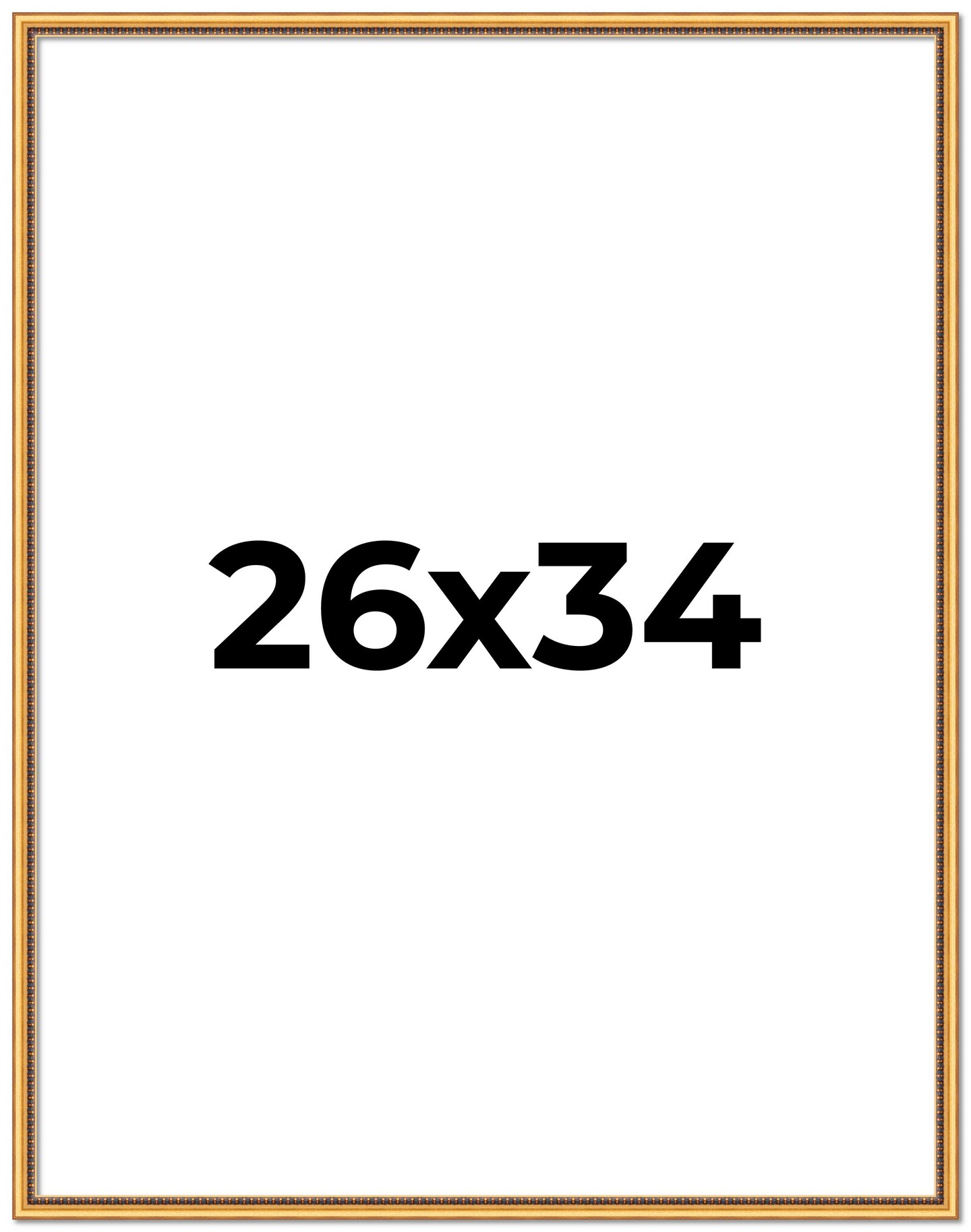 Classic Modern Gold Picture Frame - UV Acrylic, Foam Board Backing, Hanging Hardware
