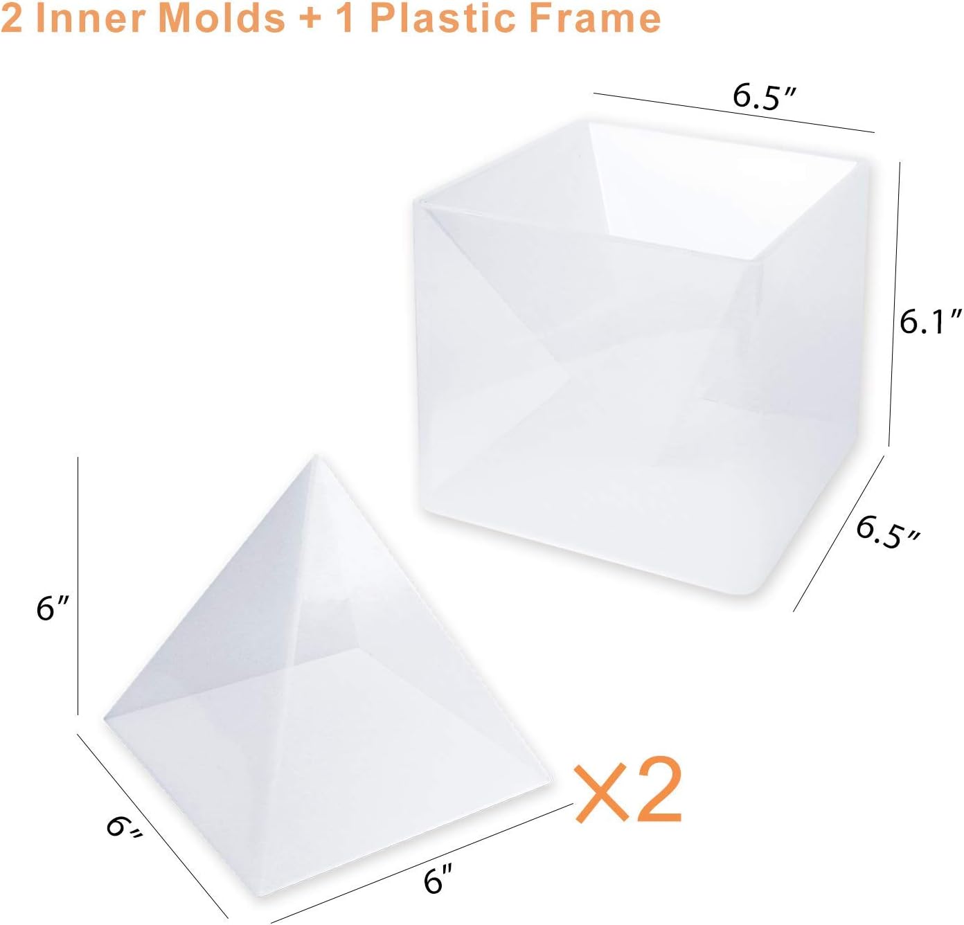 LET'S RESIN Pyramid Molds for Resin,Large Silicone Pyramid Molds,Silicone Resin Molds for DIY Pyramid, Jewelry,Great for Paperweight, Home Decoration(Height:15cm/5.9inch)