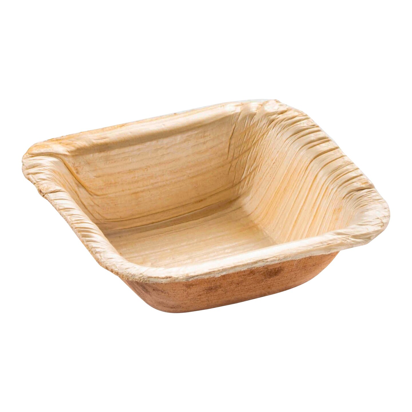Square Palm Leaf Eco Friendly Mini Disposable Bowls - 1.5 oz. (100 Bowls)